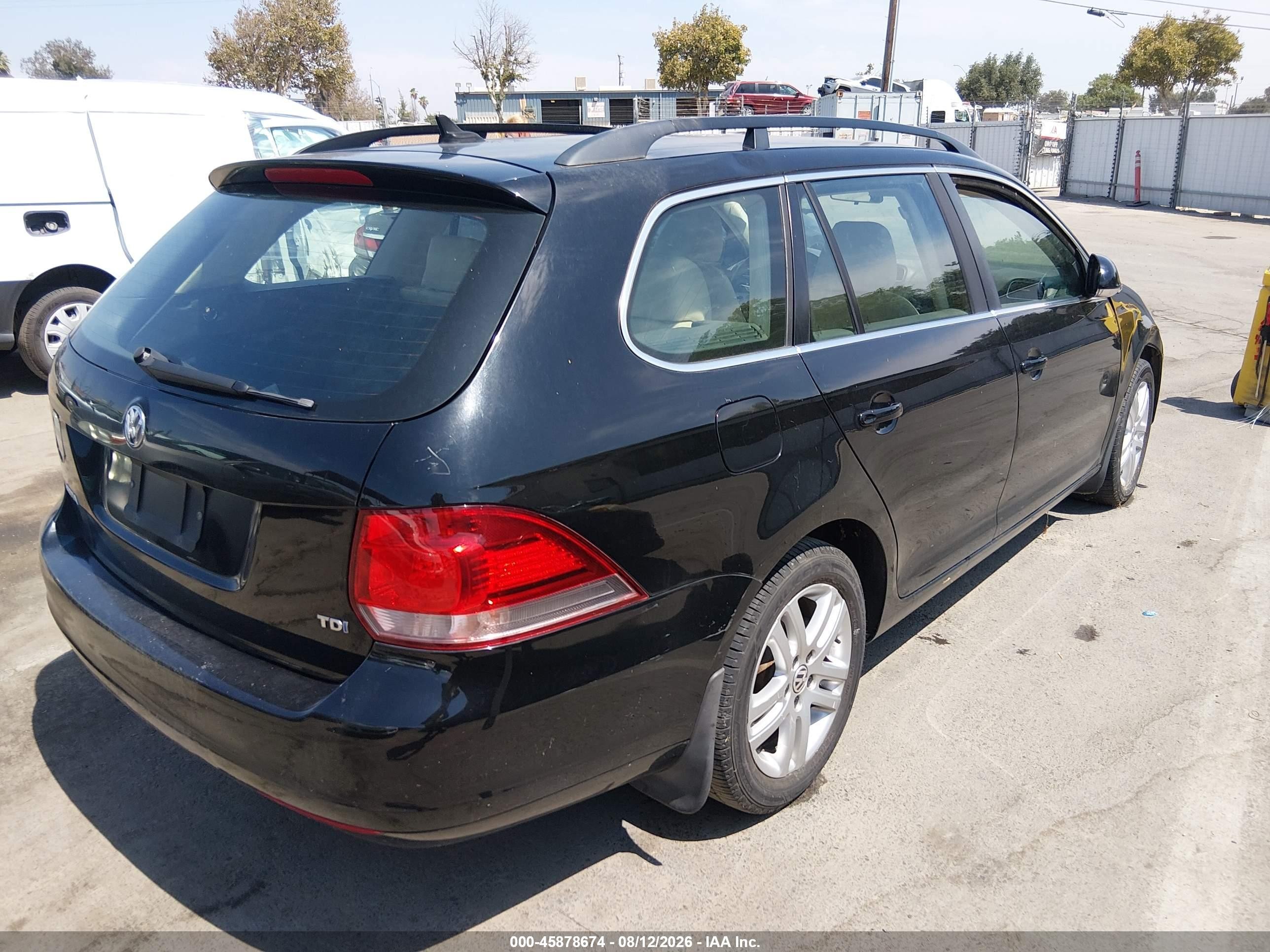 2012 Volkswagen Jetta Sportwagen 2.0l Tdi Black vin: 3VWPL7AJ8CM686275