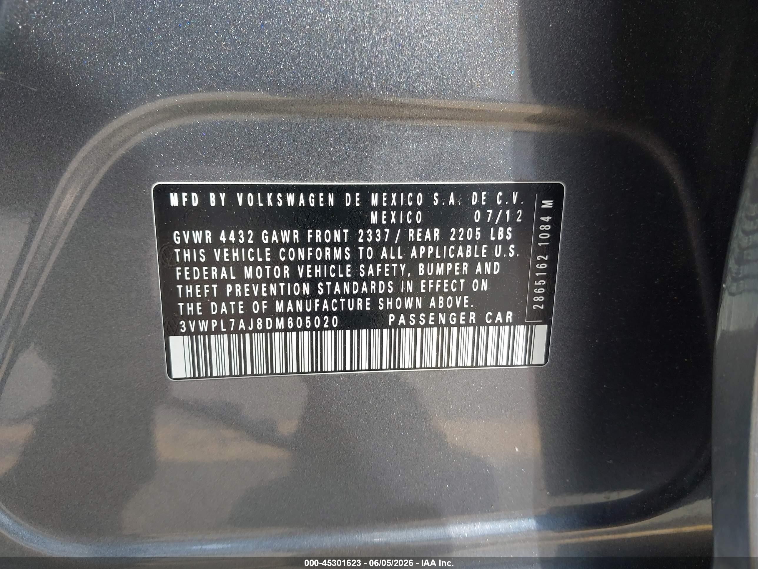 2013 Volkswagen Jetta Sportwagen 2.0l Tdi Gray vin: 3VWPL7AJ8DM605020