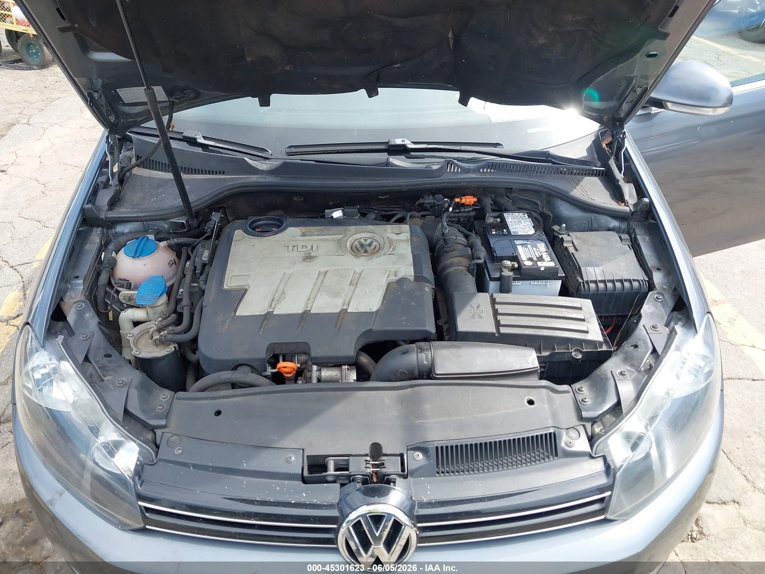 2013 Volkswagen Jetta Sportwagen 2.0l Tdi Gray vin: 3VWPL7AJ8DM605020