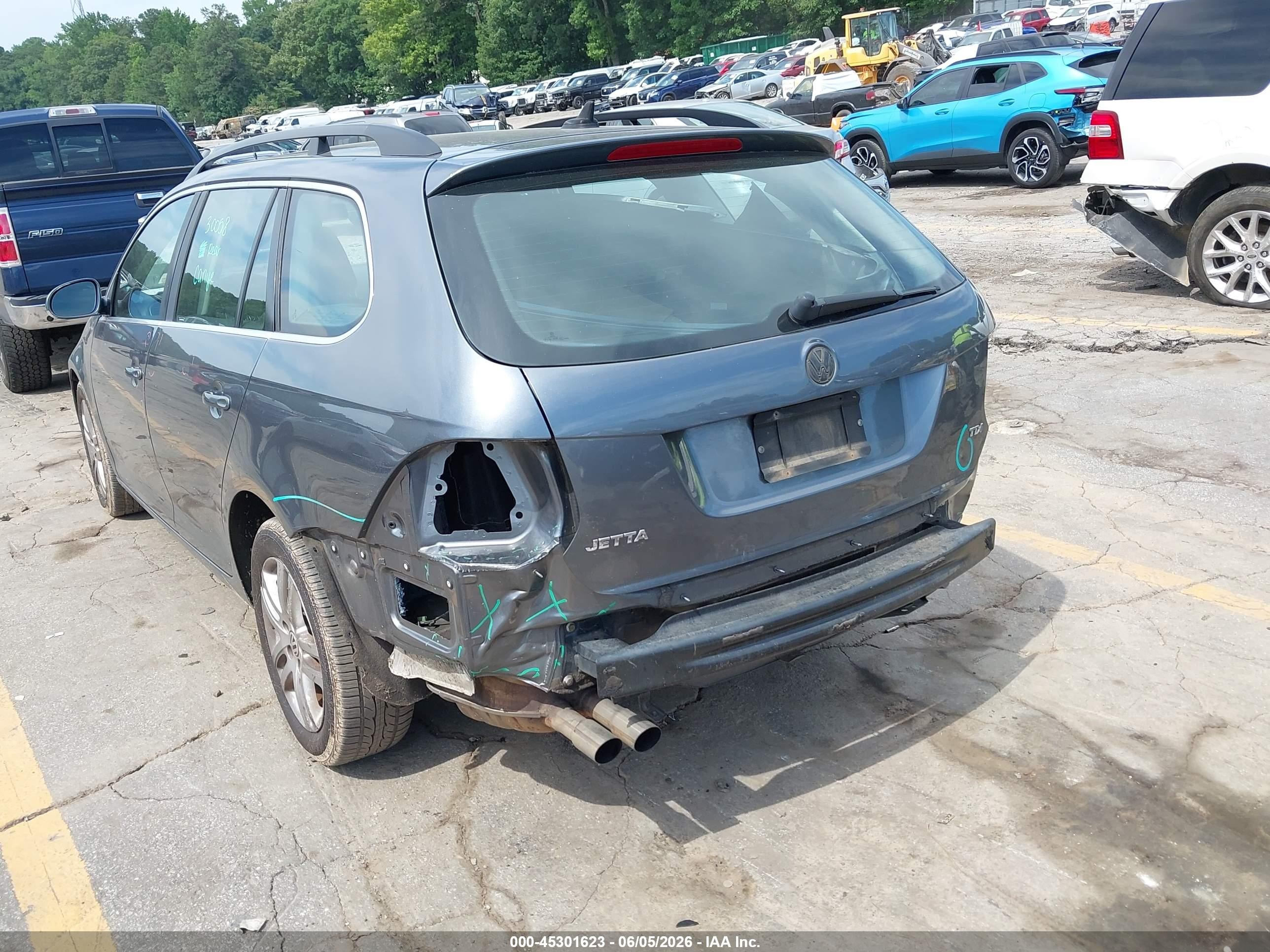 2013 Volkswagen Jetta Sportwagen 2.0l Tdi Gray vin: 3VWPL7AJ8DM605020