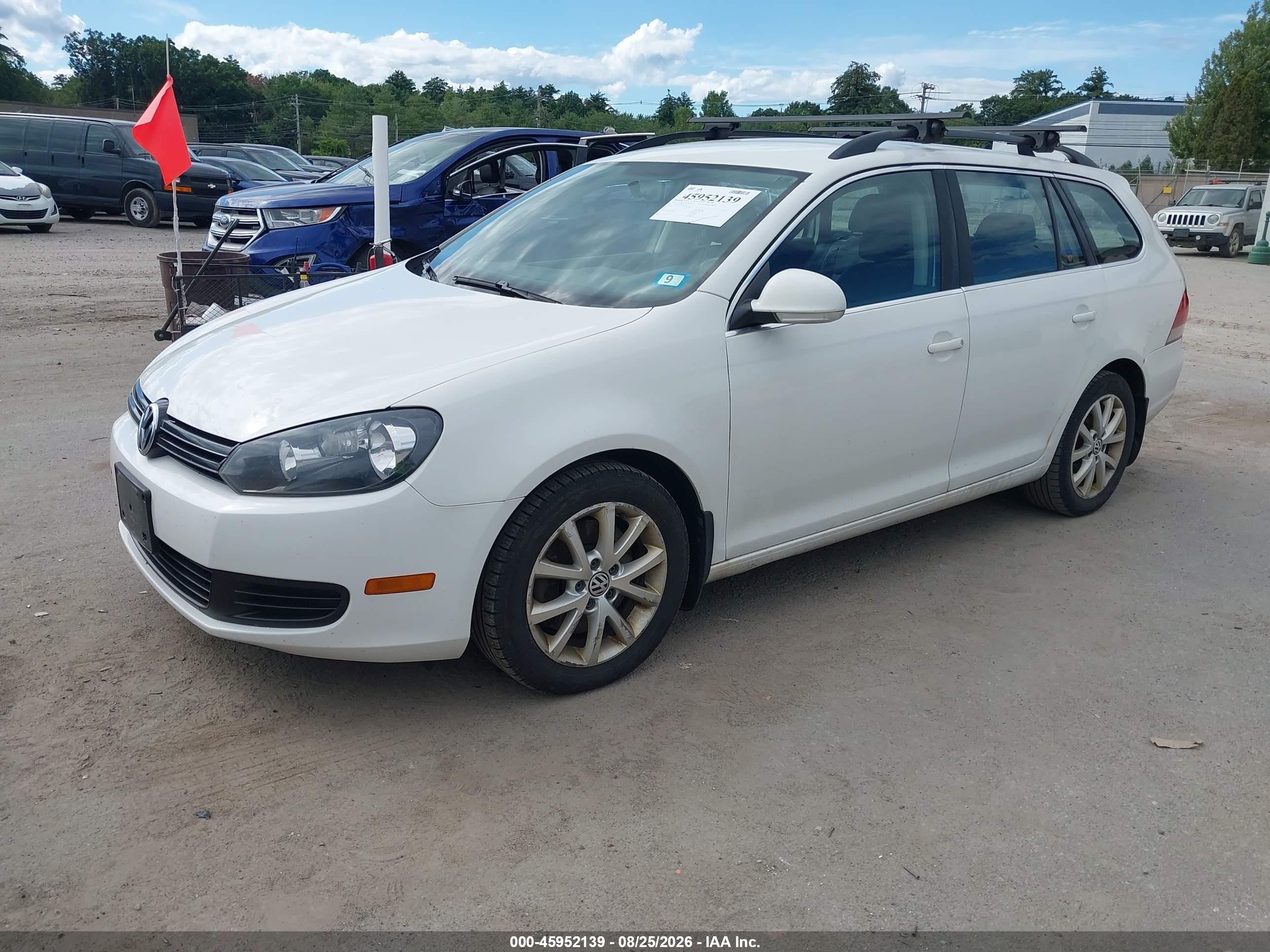 2014 Volkswagen Jetta Sportwagen 2.0l Tdi White vin: 3VWPL7AJ8EM605777