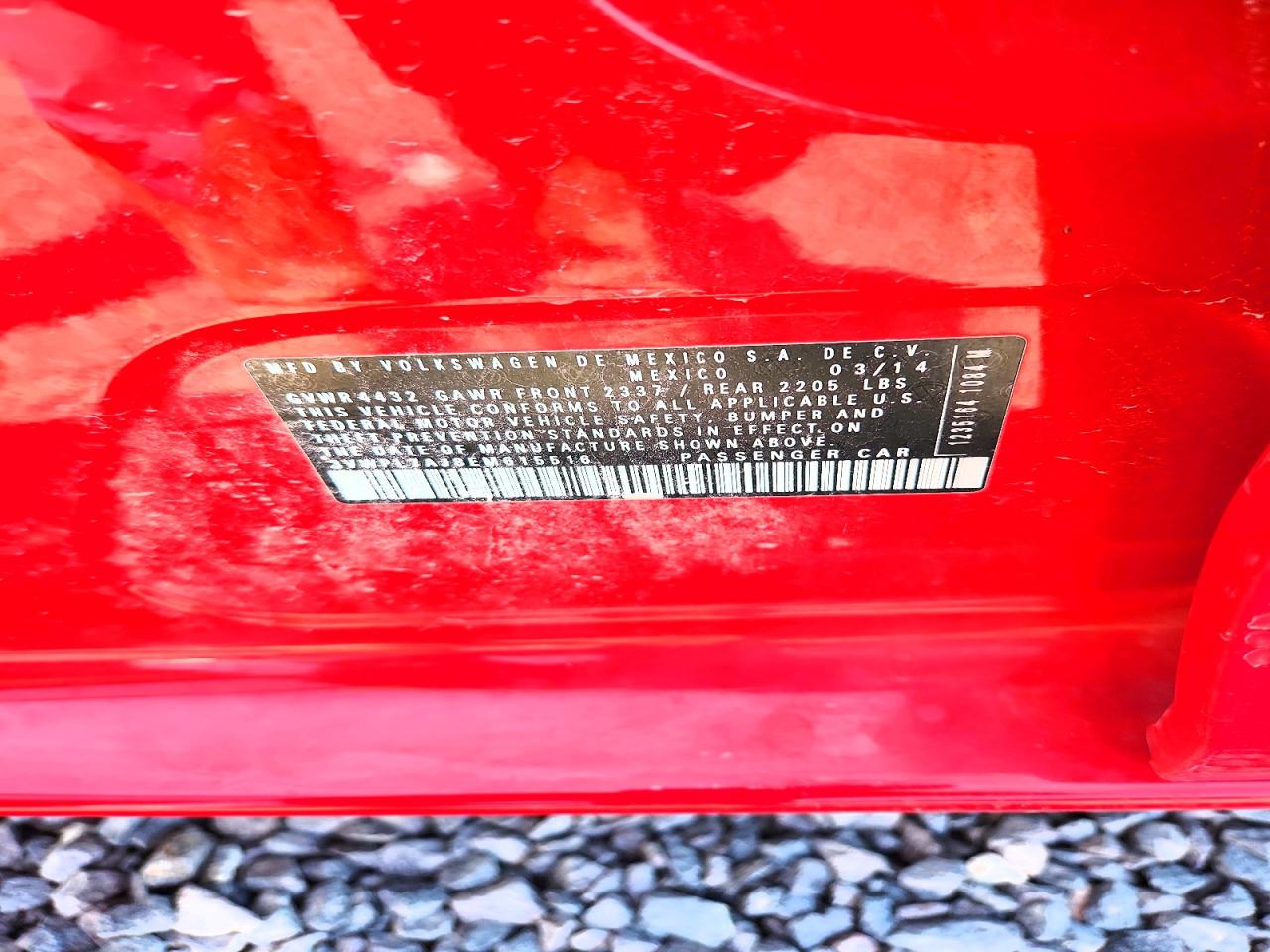 2014 Volkswagen Jetta Tdi Red vin: 3VWPL7AJ8EM615516