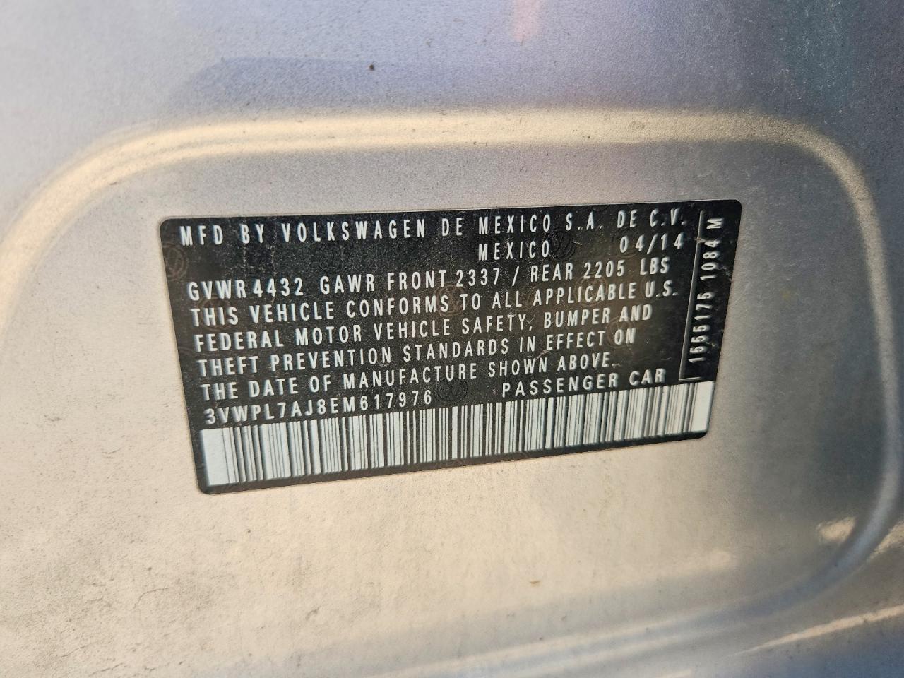 2014 Volkswagen Jetta Tdi Silver vin: 3VWPL7AJ8EM617976
