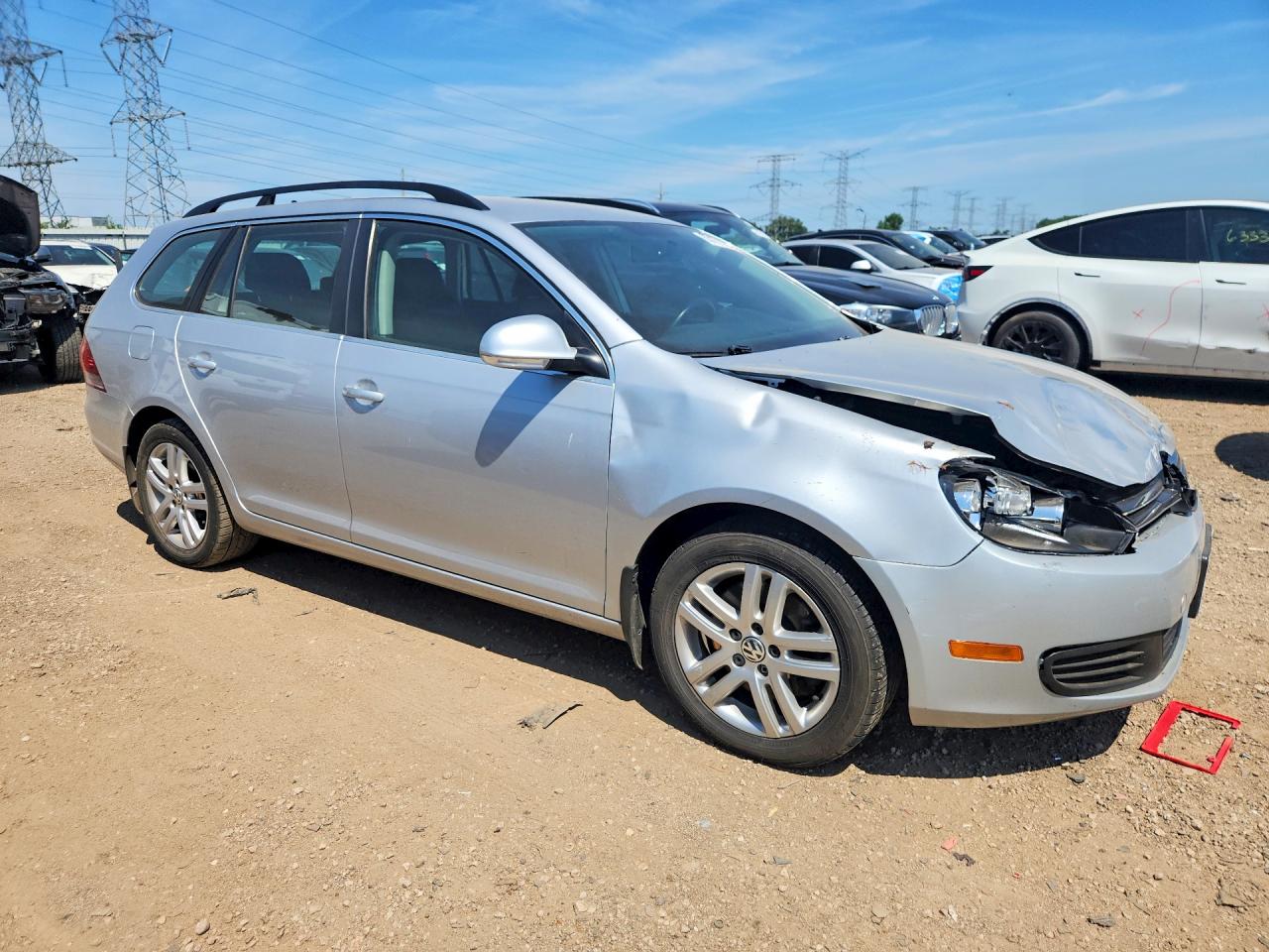 2014 Volkswagen Jetta Tdi Silver vin: 3VWPL7AJ8EM617976