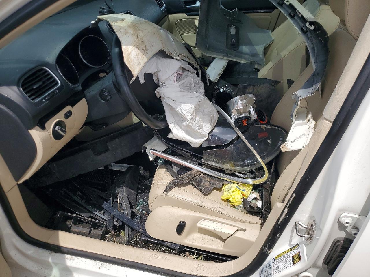 2012 Volkswagen Jetta Tdi White vin: 3VWPL7AJ9CM686253
