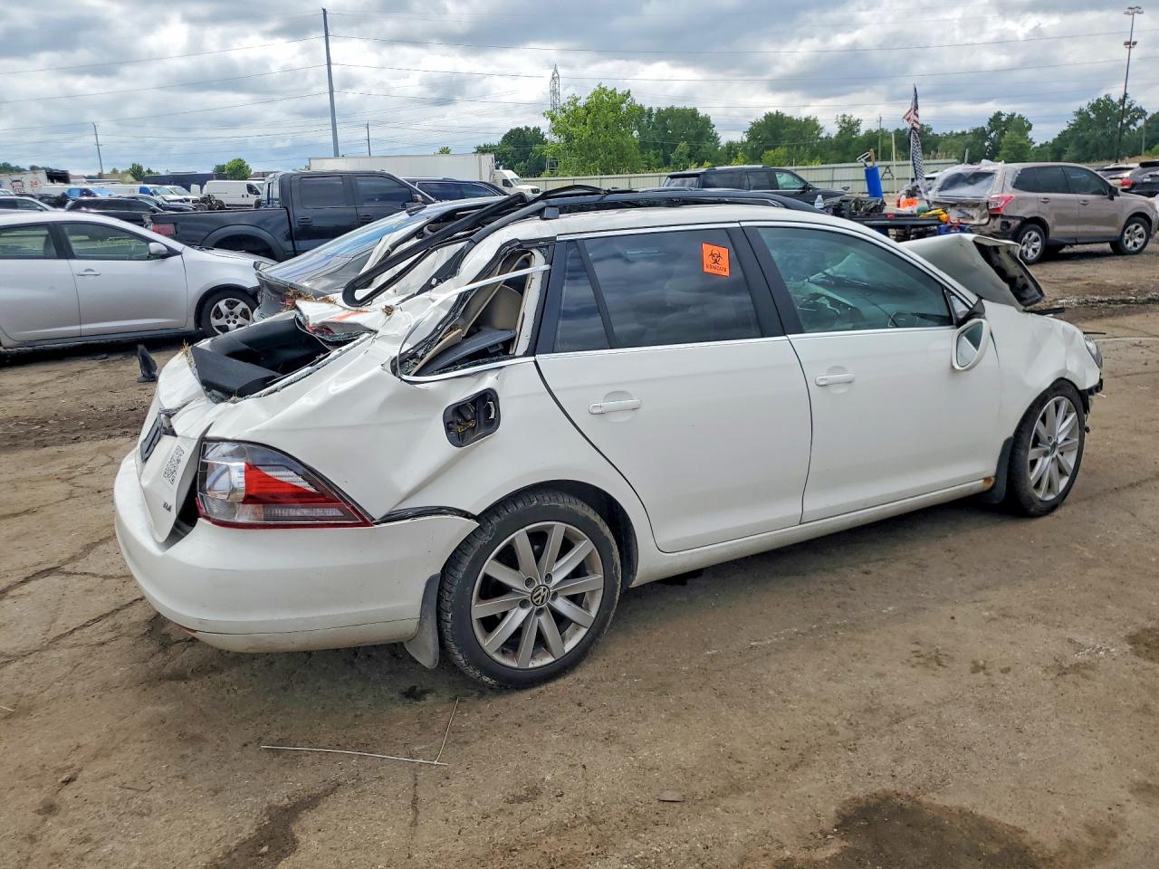 2012 Volkswagen Jetta Tdi White vin: 3VWPL7AJ9CM686253