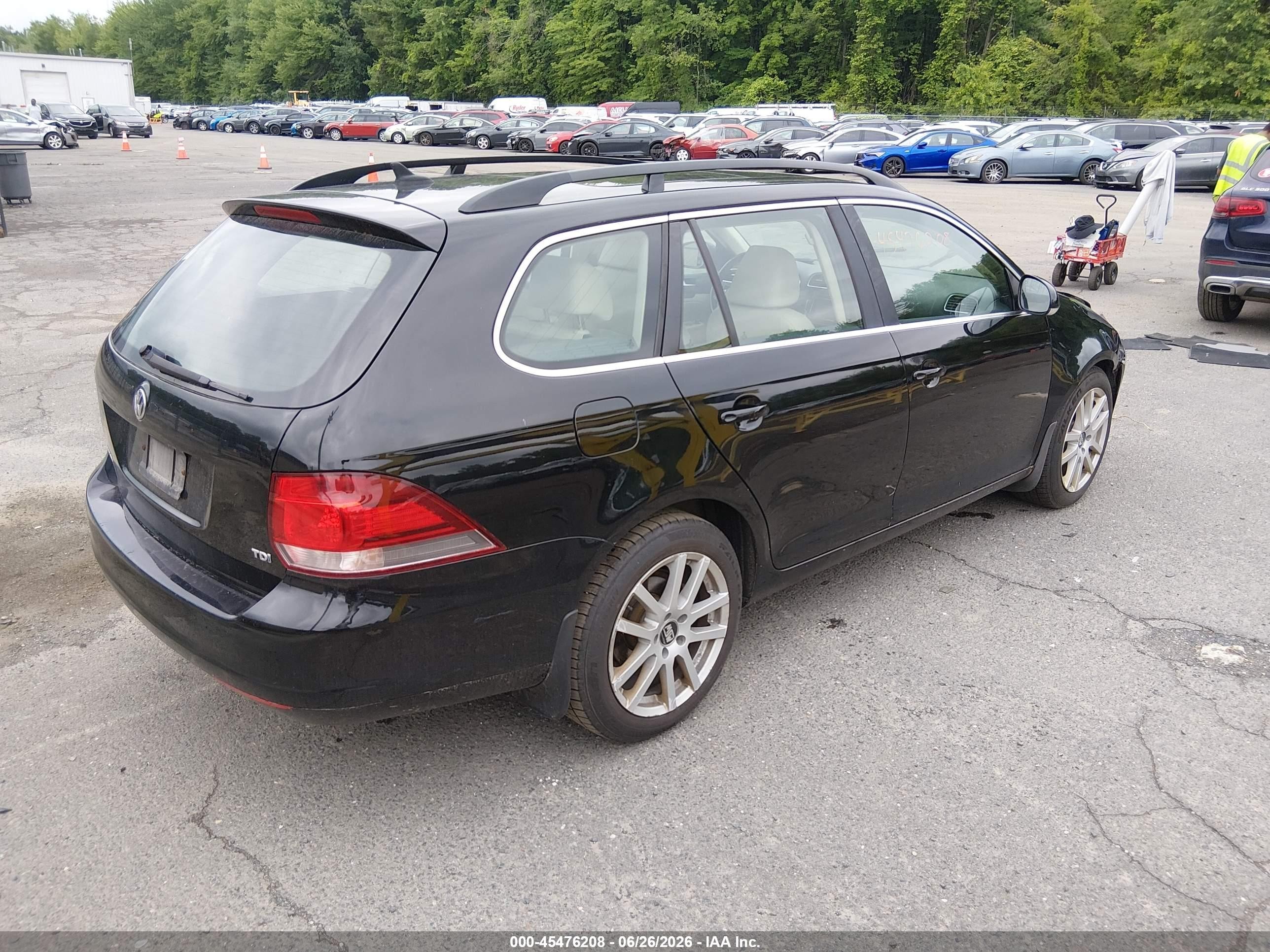 2013 Volkswagen Jetta Sportwagen 2.0l Tdi Black vin: 3VWPL7AJ9DM635966