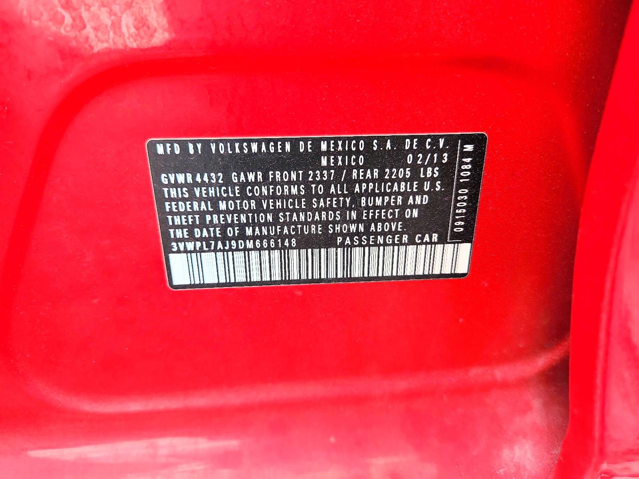 2013 Volkswagen Jetta Tdi Red vin: 3VWPL7AJ9DM666148