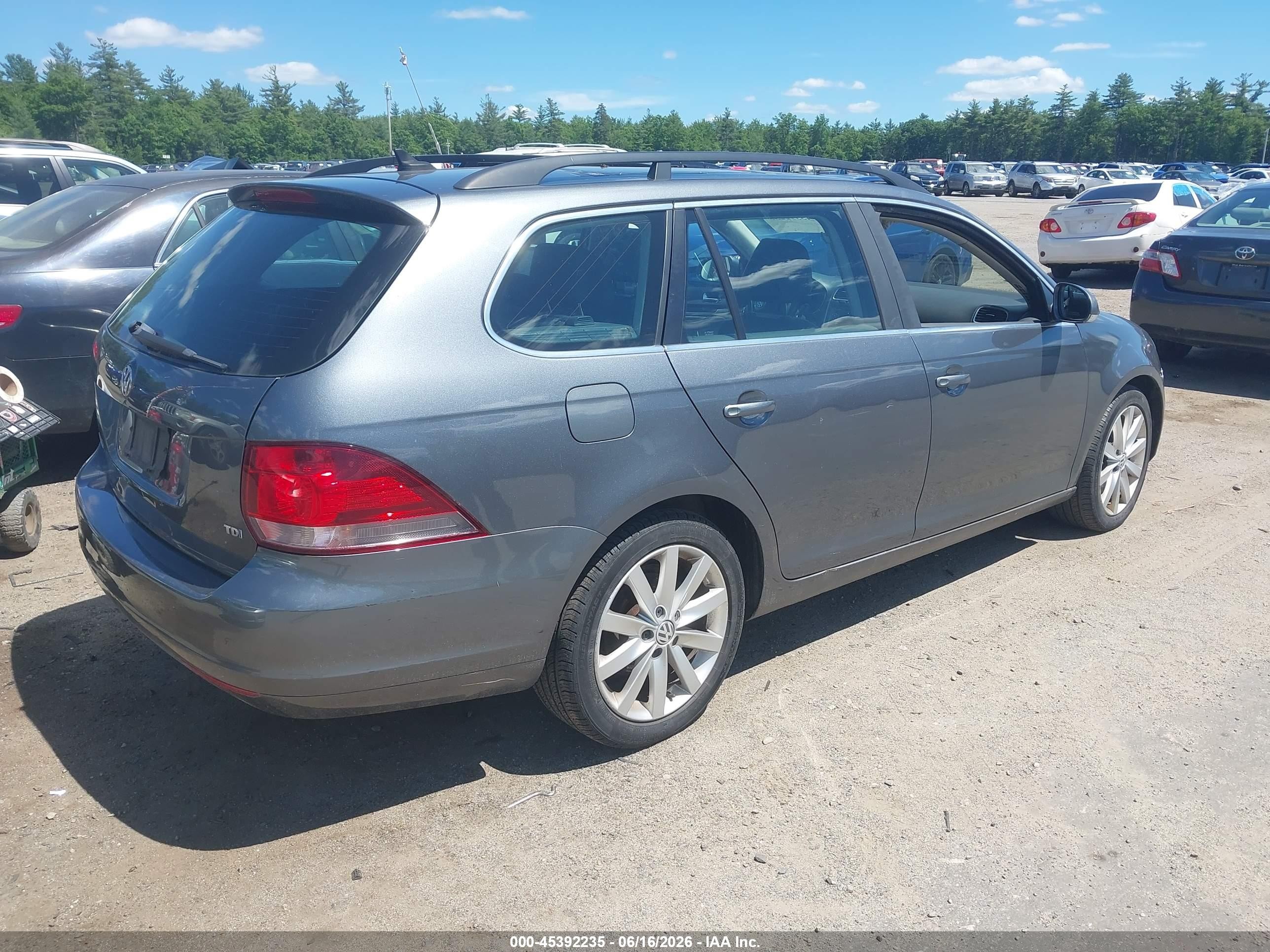2013 Volkswagen Jetta Sportwagen 2.0l Tdi Gray vin: 3VWPL7AJ9DM666926