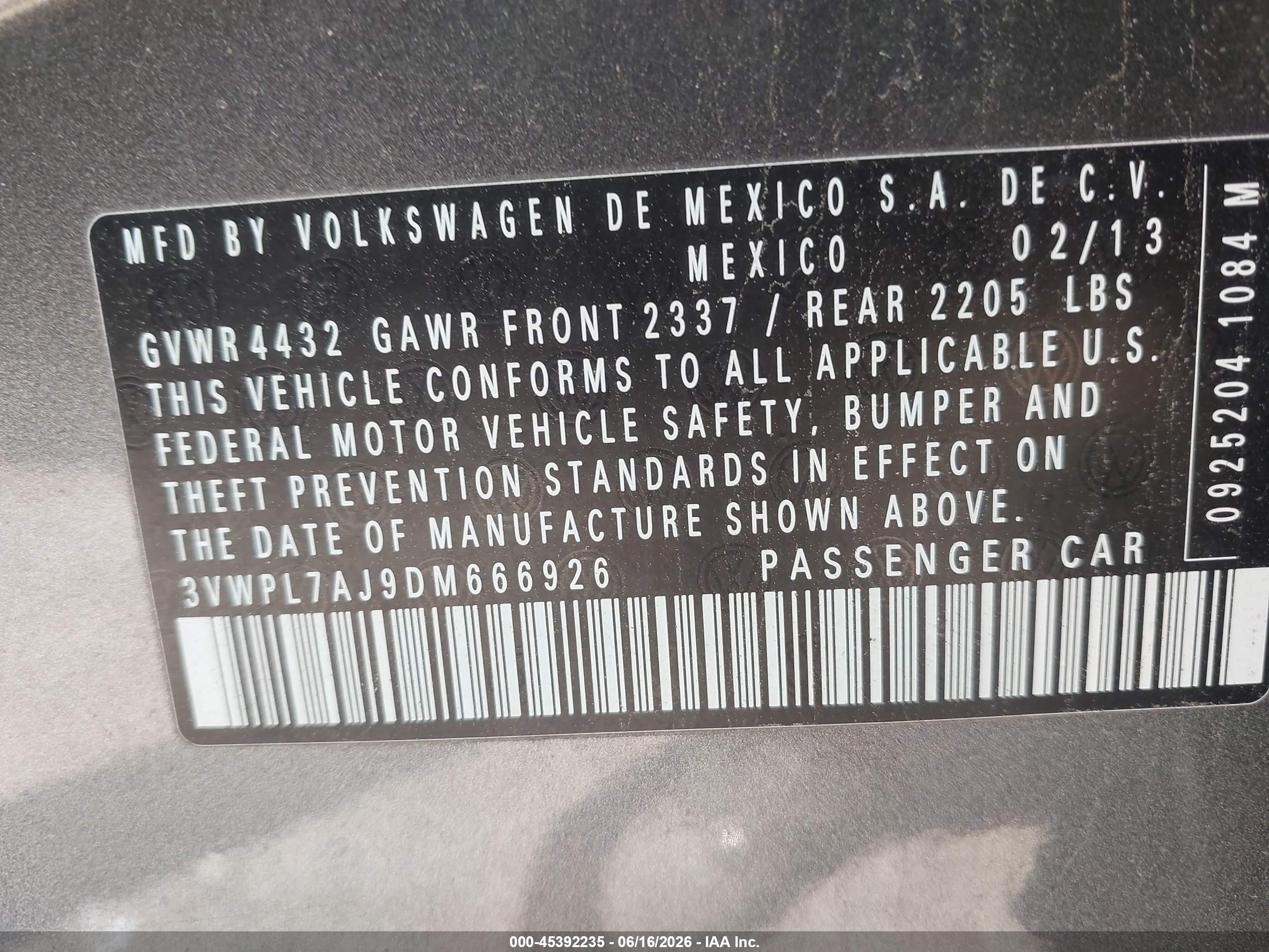 2013 Volkswagen Jetta Sportwagen 2.0l Tdi Gray vin: 3VWPL7AJ9DM666926