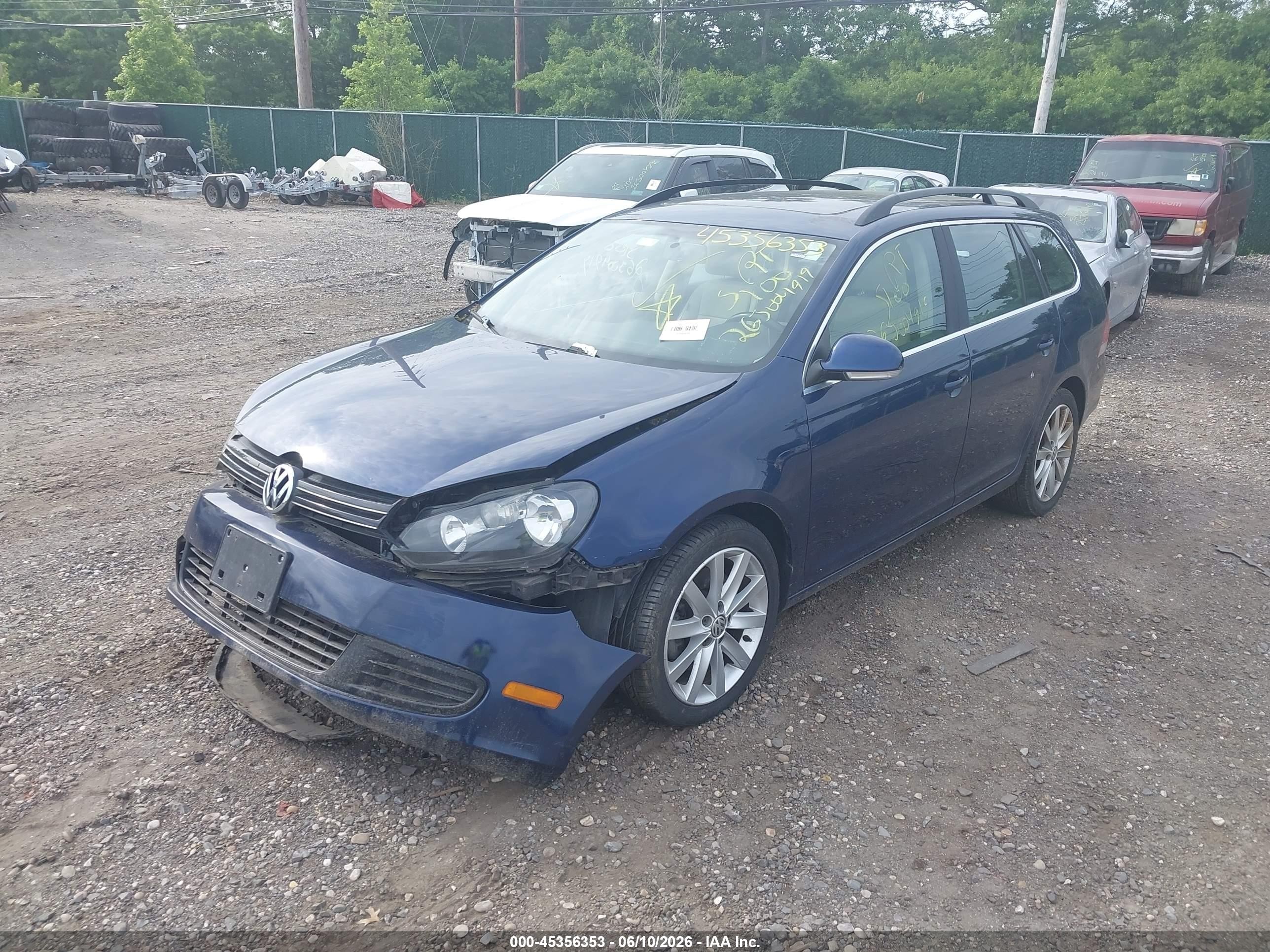 2014 Volkswagen Jetta Sportwagen 2.0l Tdi Blue vin: 3VWPL7AJ9EM605545