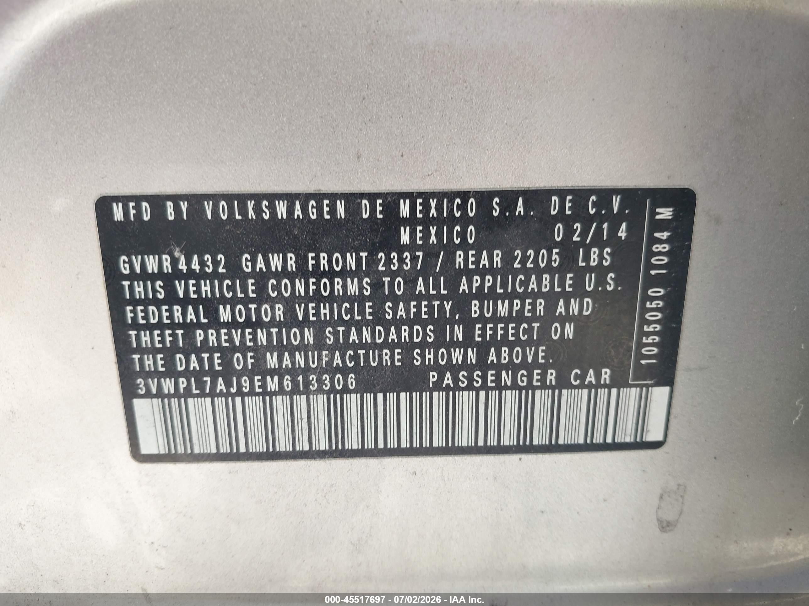2014 Volkswagen Jetta Sportwagen 2.0l Tdi Silver vin: 3VWPL7AJ9EM613306