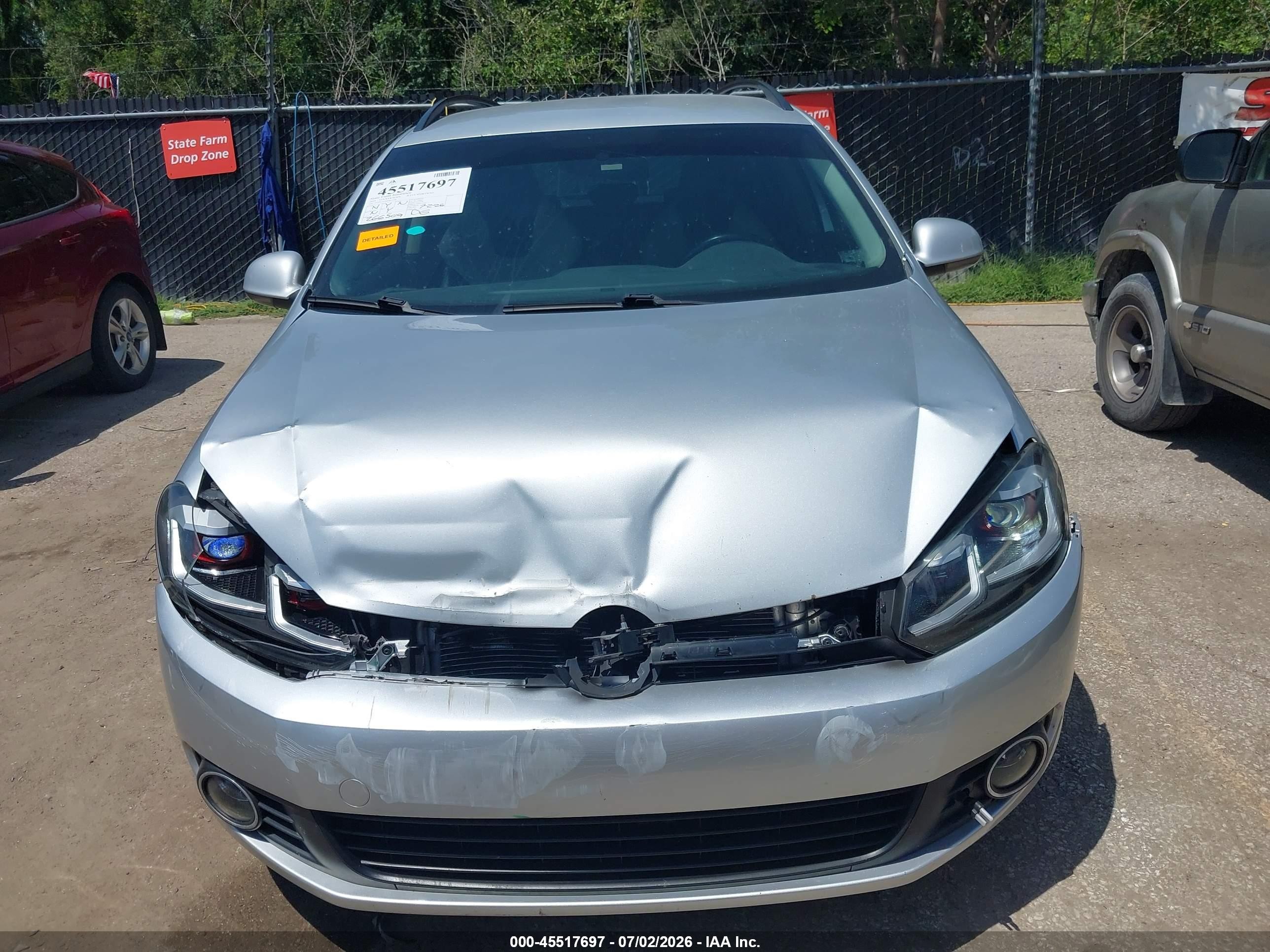 2014 Volkswagen Jetta Sportwagen 2.0l Tdi Silver vin: 3VWPL7AJ9EM613306