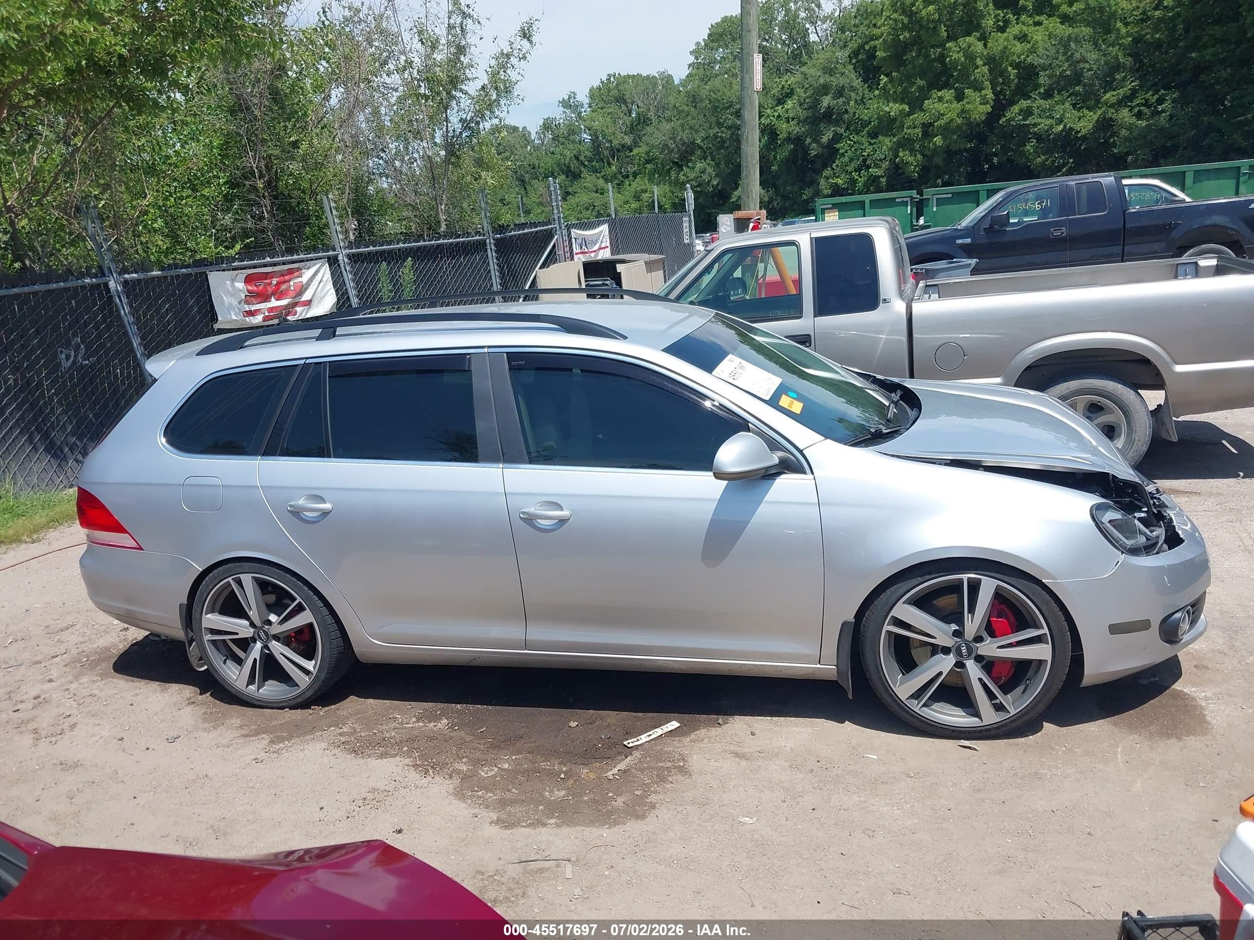 2014 Volkswagen Jetta Sportwagen 2.0l Tdi Silver vin: 3VWPL7AJ9EM613306
