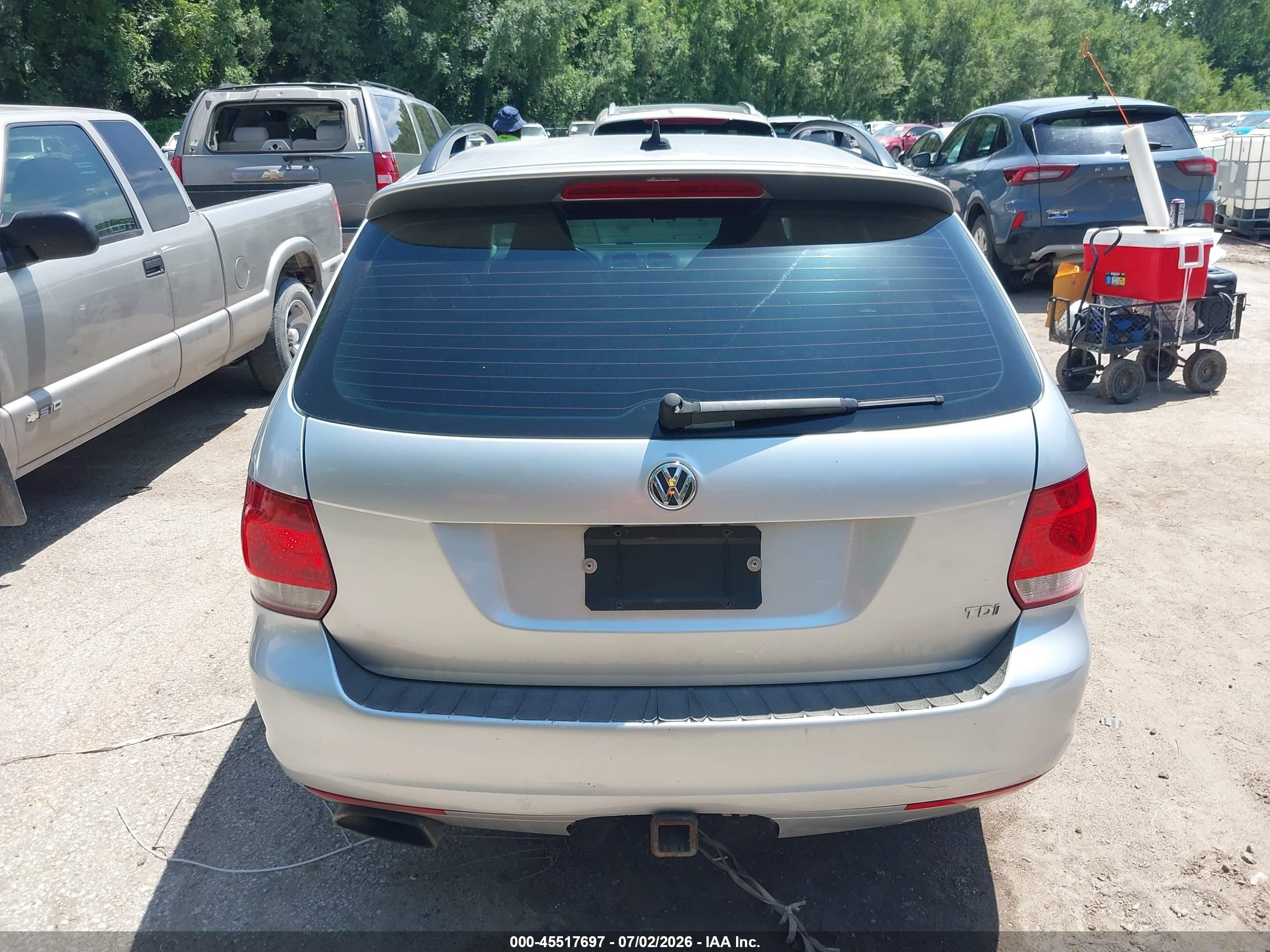 2014 Volkswagen Jetta Sportwagen 2.0l Tdi Silver vin: 3VWPL7AJ9EM613306
