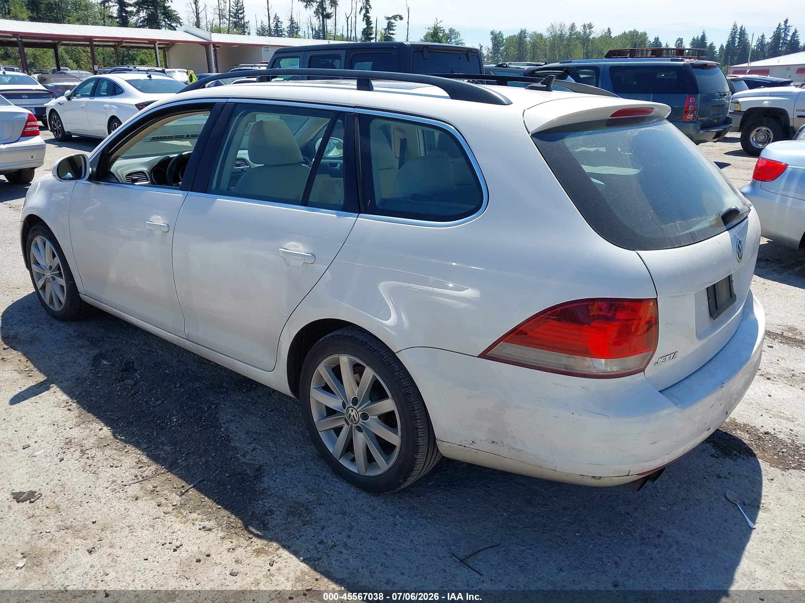 2012 Volkswagen Jetta Sportwagen 2.0l Tdi White vin: 3VWPL7AJXCM618138