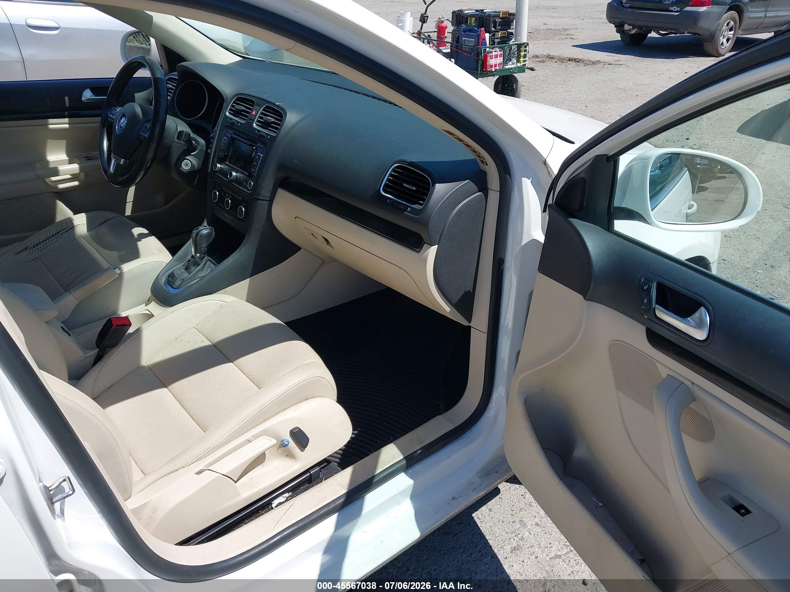2012 Volkswagen Jetta Sportwagen 2.0l Tdi White vin: 3VWPL7AJXCM618138