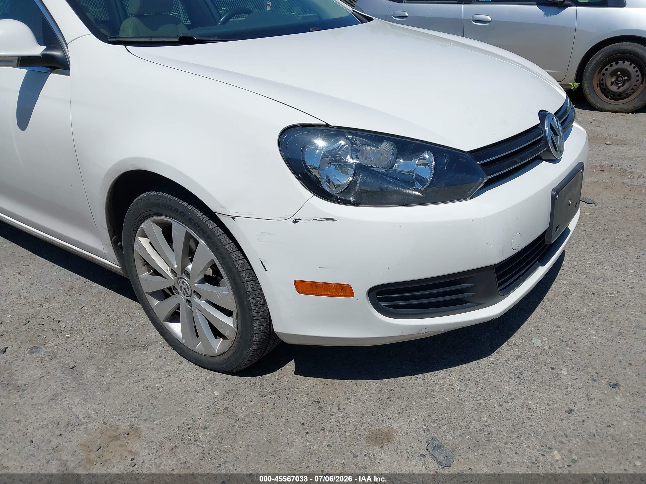 2012 Volkswagen Jetta Sportwagen 2.0l Tdi White vin: 3VWPL7AJXCM618138