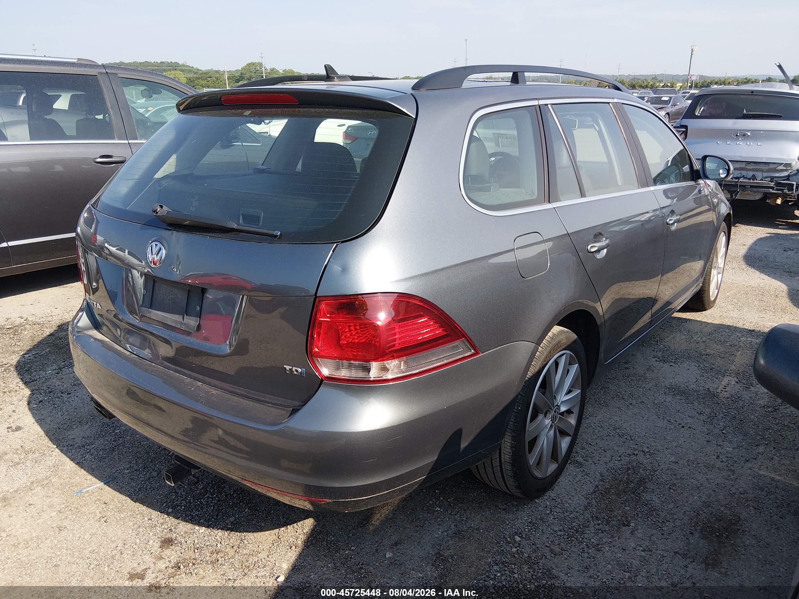 2013 Volkswagen Jetta Sportwagen 2.0l Tdi Gray vin: 3VWPL7AJXDM619758