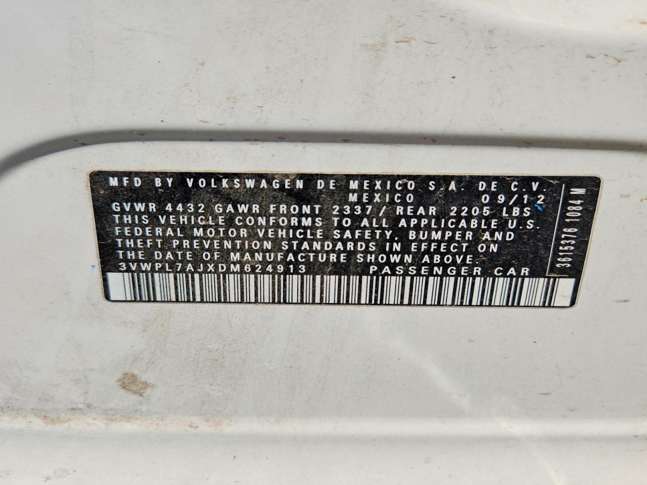 2013 Volkswagen Jetta Tdi White vin: 3VWPL7AJXDM624913