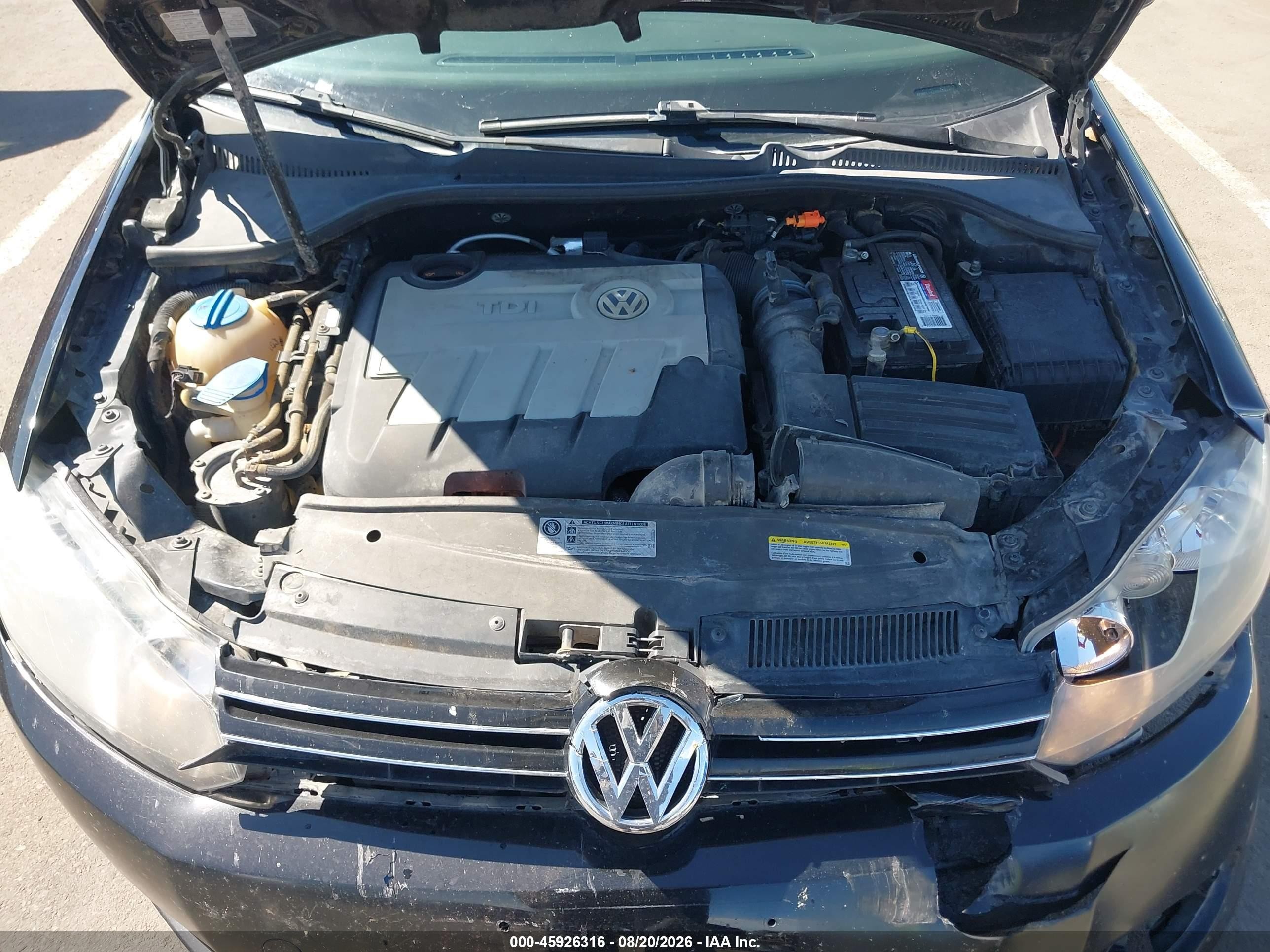 2013 Volkswagen Jetta Sportwagen 2.0l Tdi Black vin: 3VWPL7AJXDM642408