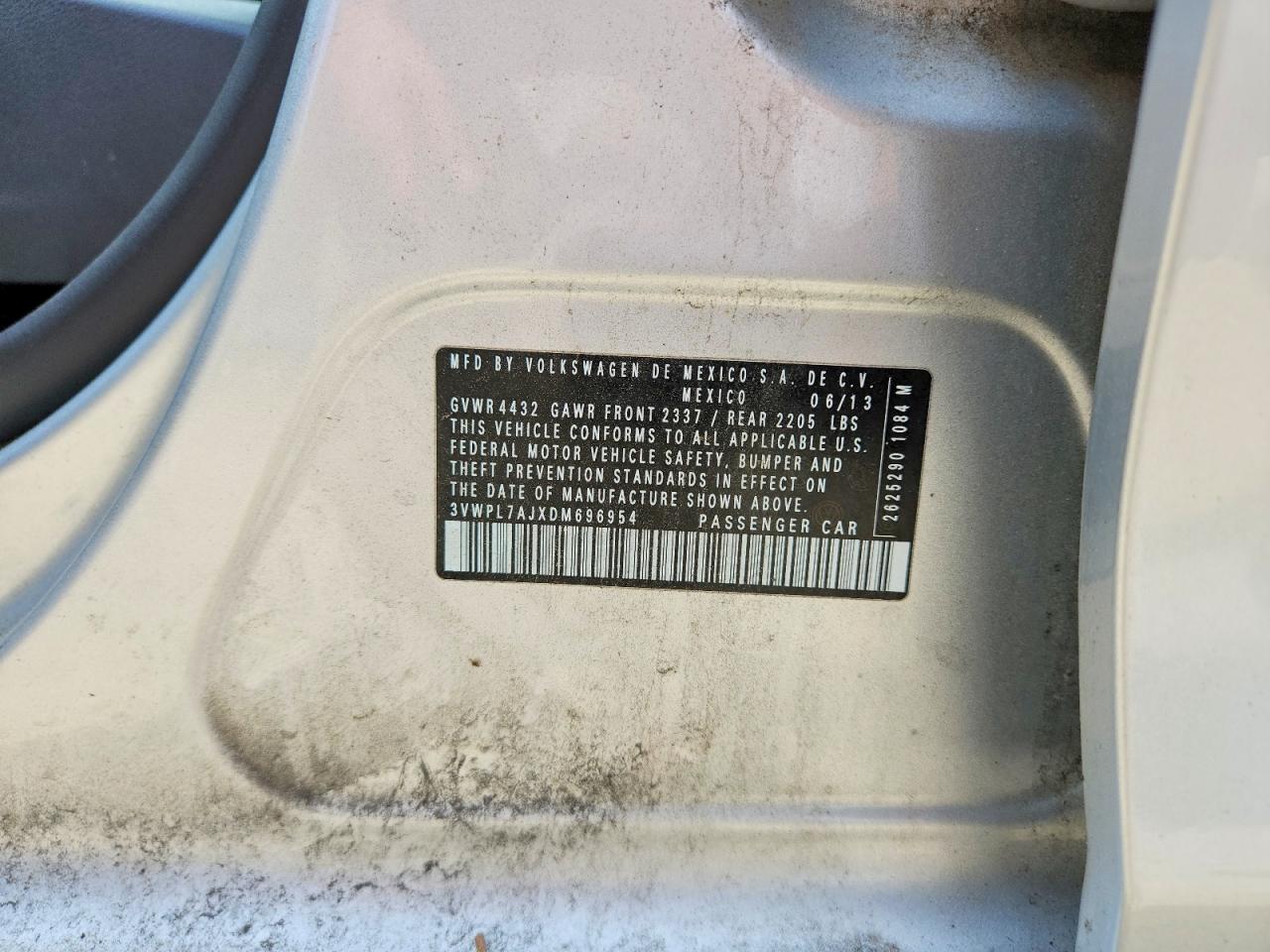 2013 Volkswagen Jetta Tdi Silver vin: 3VWPL7AJXDM696954