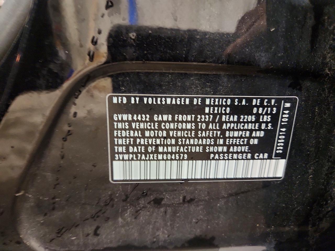 2014 Volkswagen Jetta Tdi Черный vin: 3VWPL7AJXEM604579