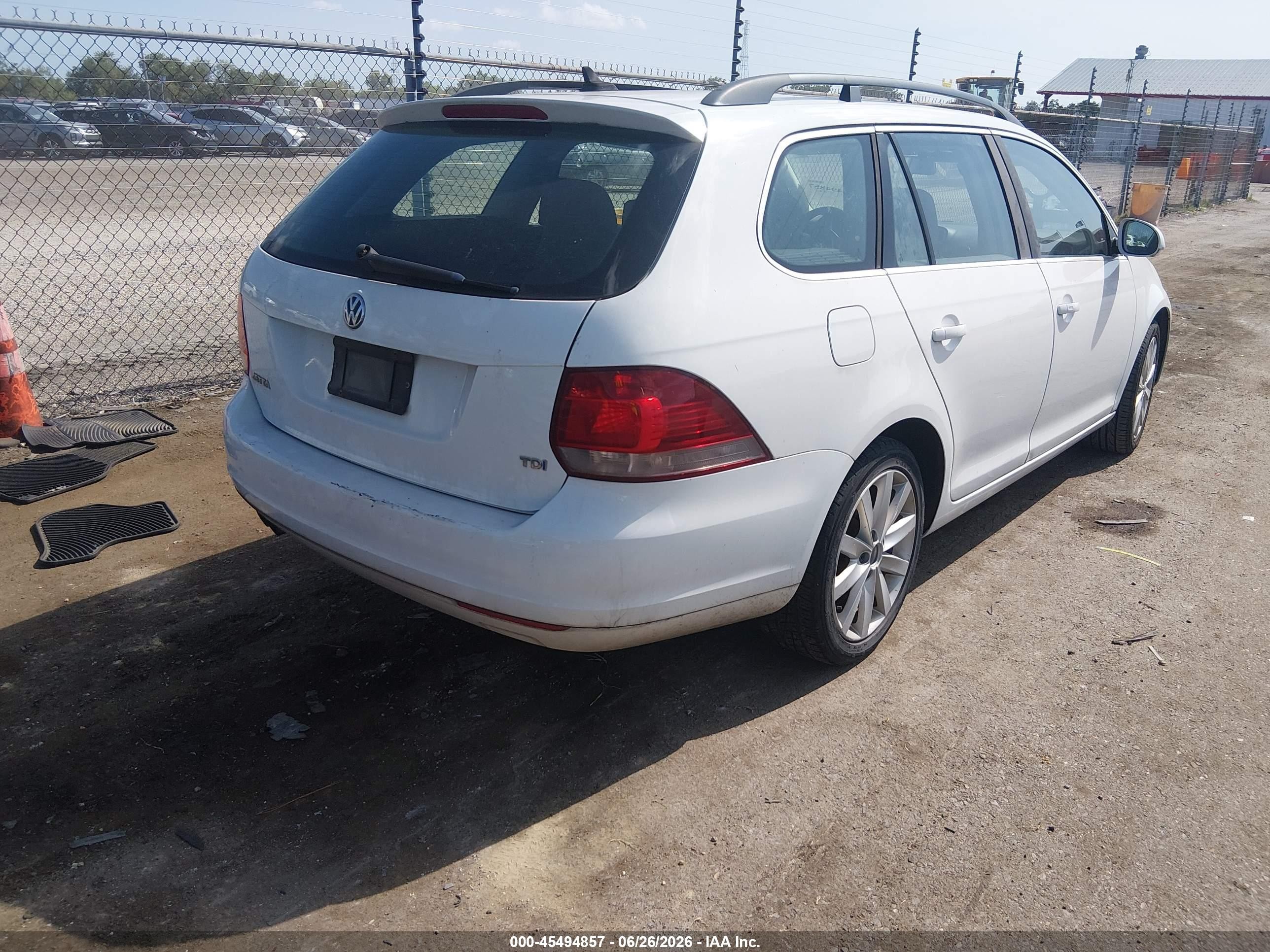 2014 Volkswagen Jetta Sportwagen 2.0l Tdi Gray vin: 3VWPL7AJXEM612925