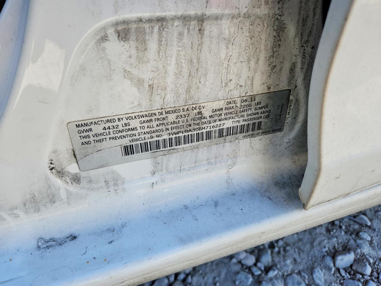 2011 Volkswagen Jetta Tdi White vin: 3VWPL8AJ0BM716227