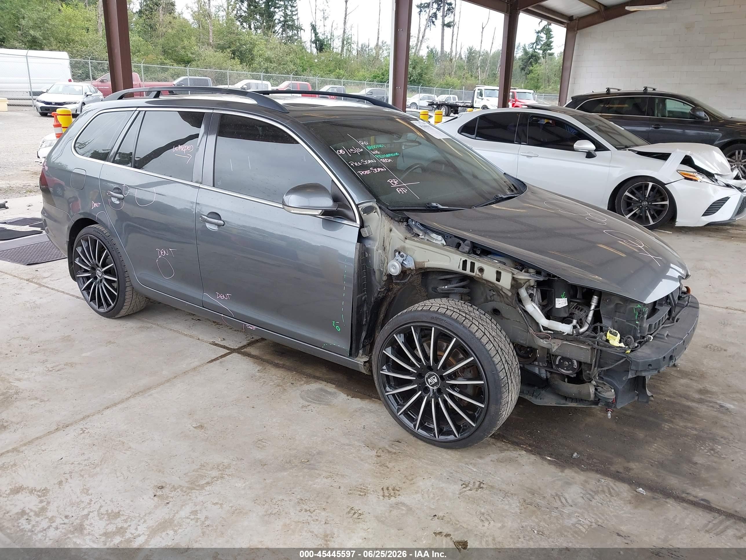 2011 Volkswagen Jetta Sportwagen 2.0l Tdi Gray vin: 3VWPL8AJ5BM697500