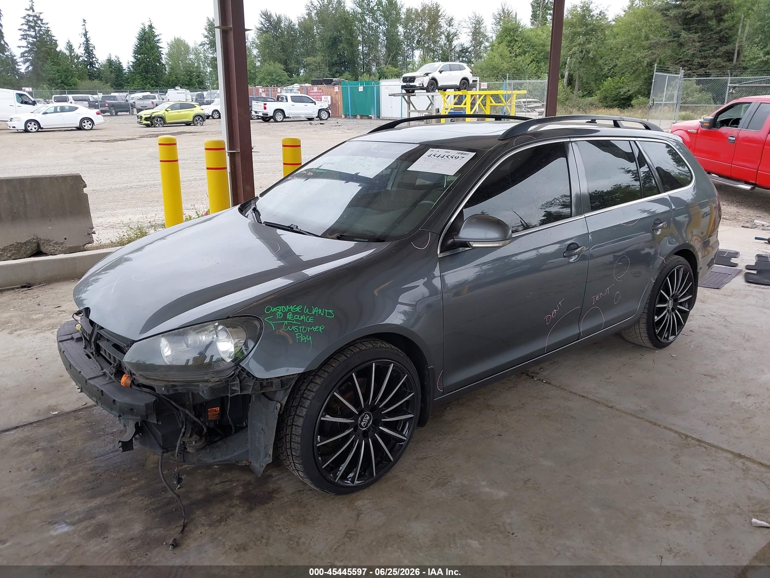 2011 Volkswagen Jetta Sportwagen 2.0l Tdi Gray vin: 3VWPL8AJ5BM697500