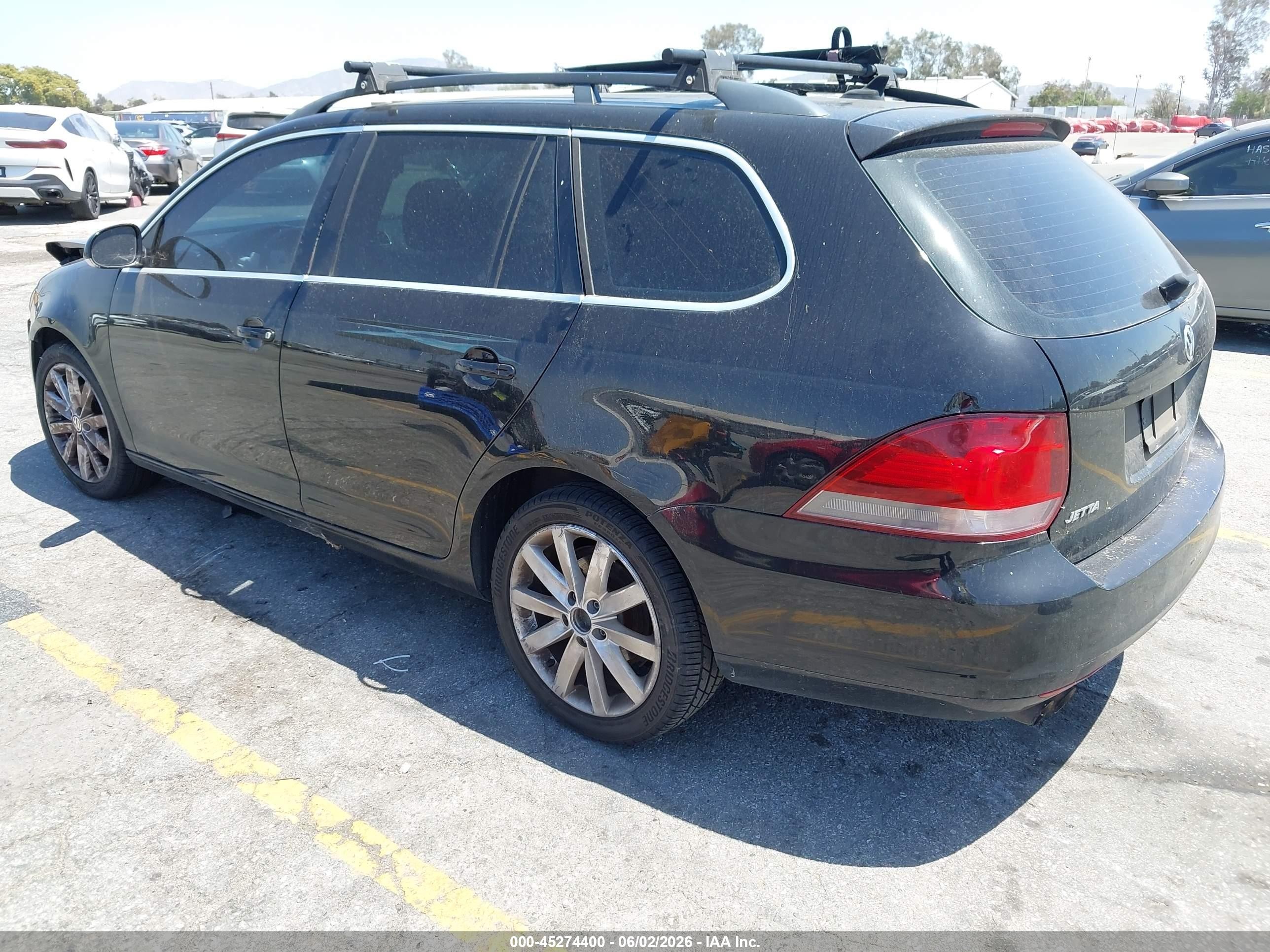 2012 Volkswagen Jetta Sportwagen 2.5l Se Black vin: 3VWPP7AJ0CM627922