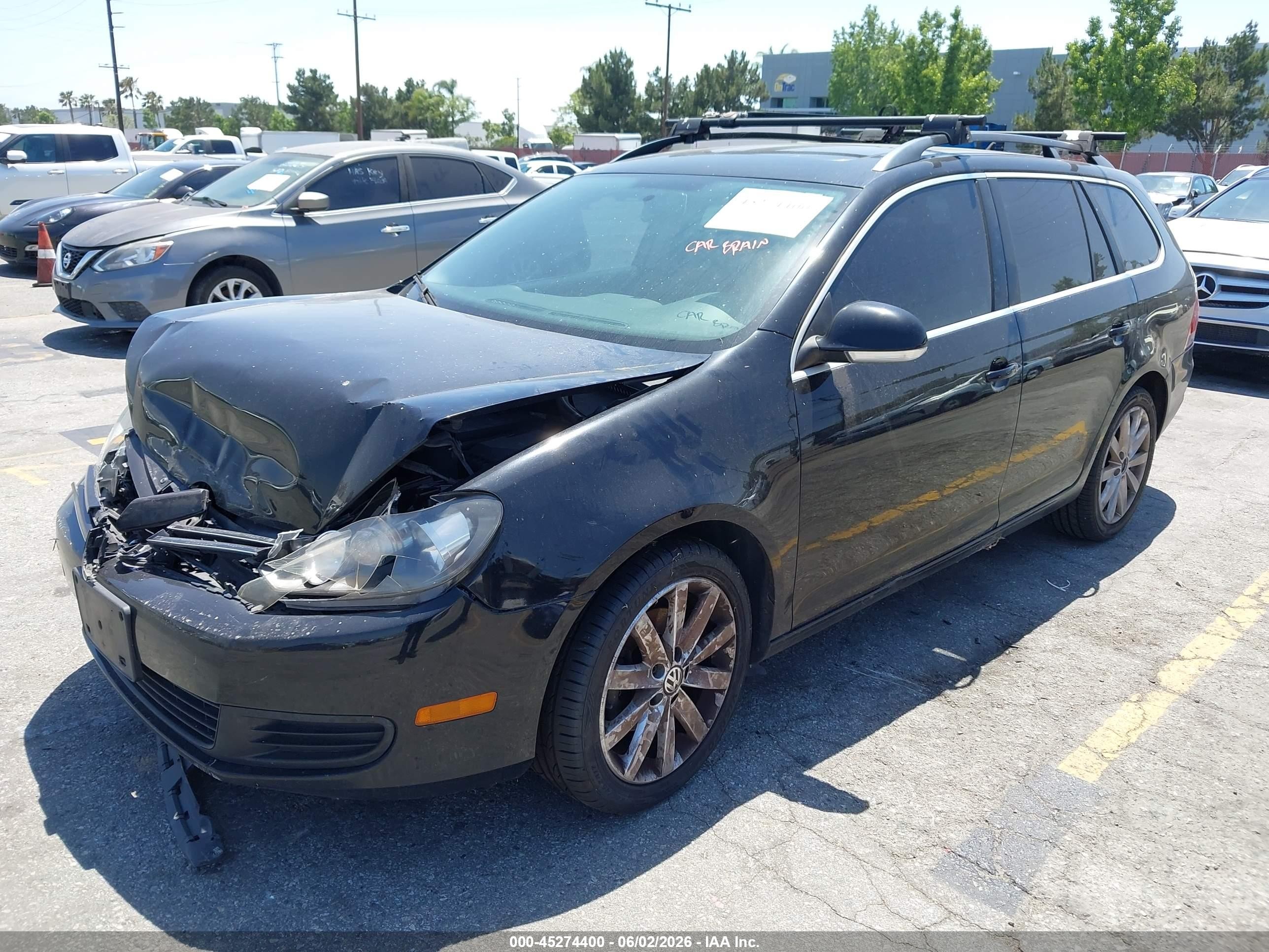 2012 Volkswagen Jetta Sportwagen 2.5l Se Black vin: 3VWPP7AJ0CM627922