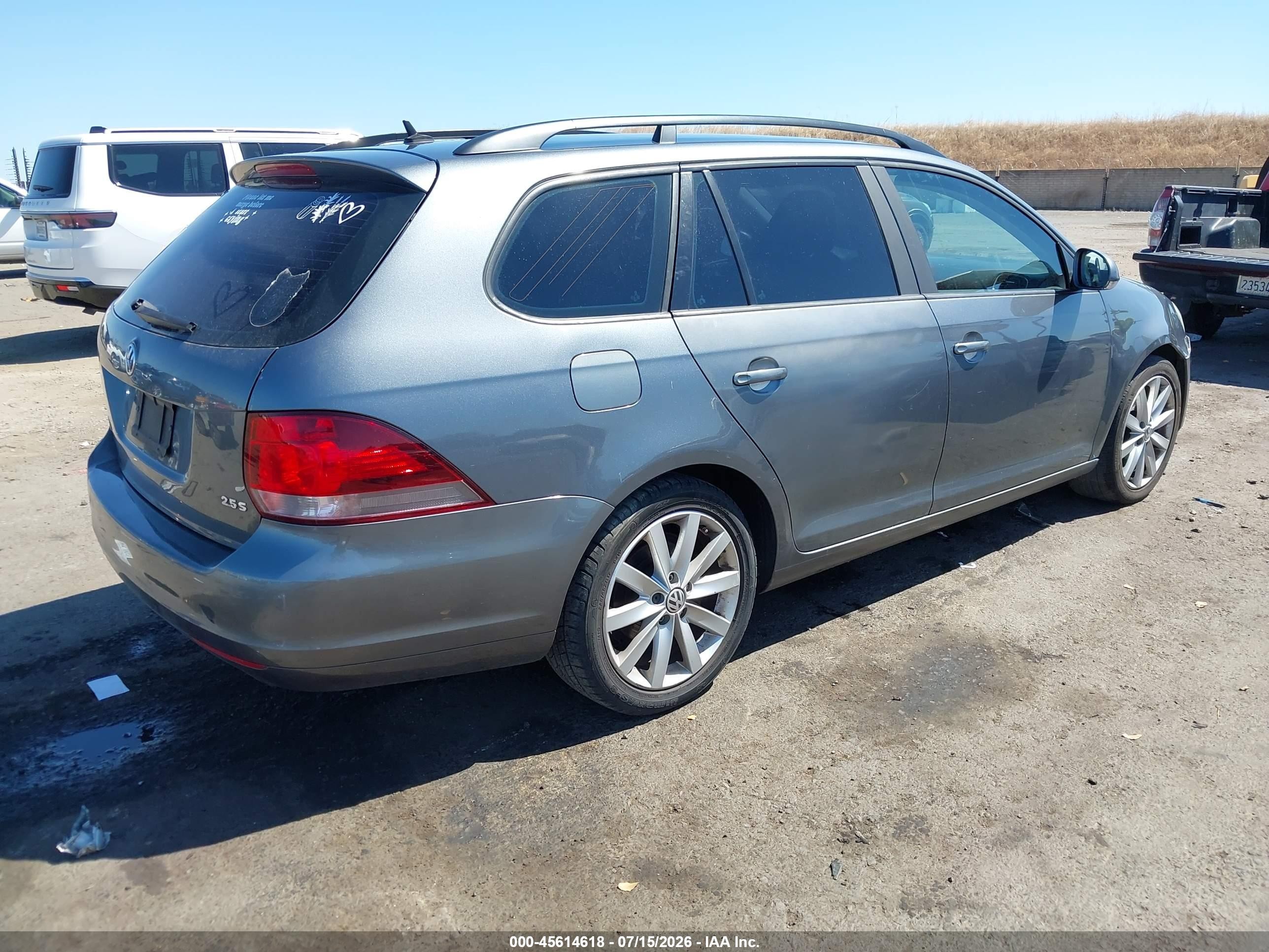 2013 Volkswagen Jetta Sportwagen 2.5l S Серый vin: 3VWPP7AJ0DM659965