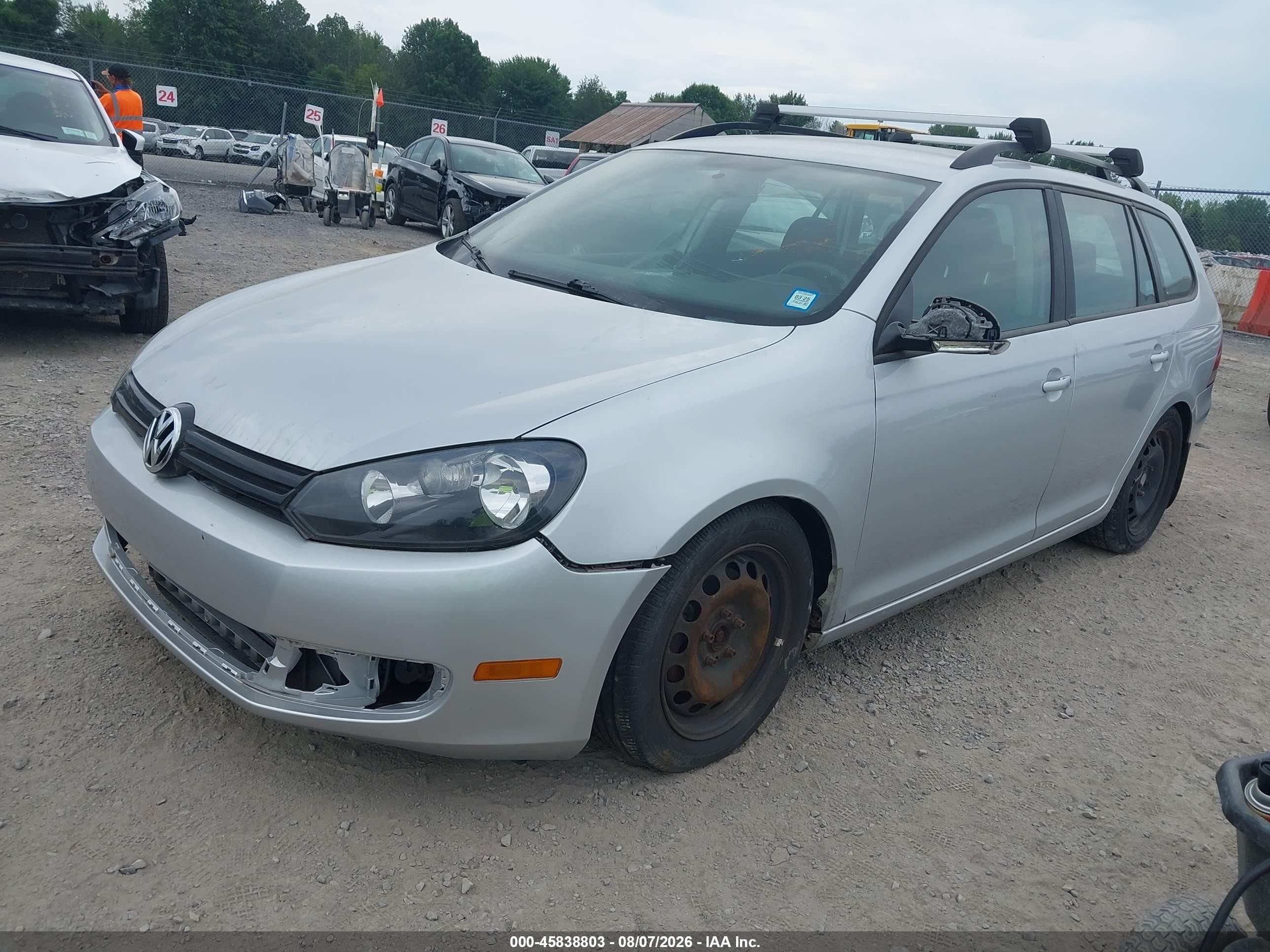 2013 Volkswagen Jetta Sportwagen 2.5l S Silver vin: 3VWPP7AJ0DM666057