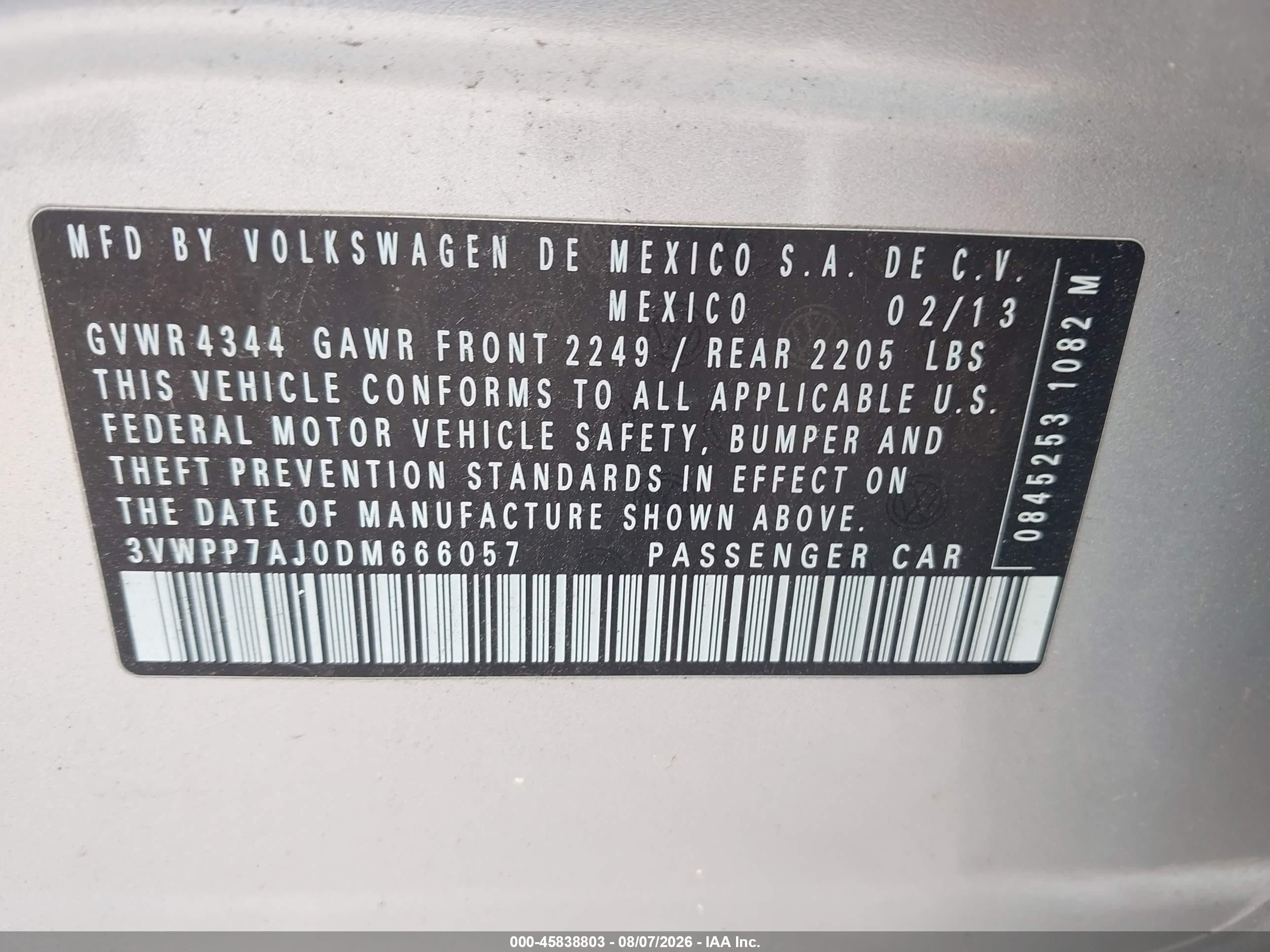 2013 Volkswagen Jetta Sportwagen 2.5l S Silver vin: 3VWPP7AJ0DM666057