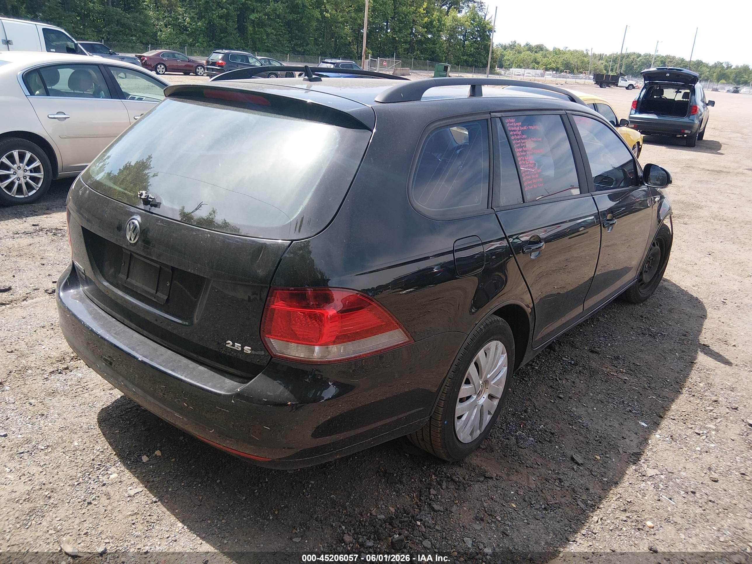 2014 Volkswagen Jetta Sportwagen 2.5l S Черный vin: 3VWPP7AJ0EM602845