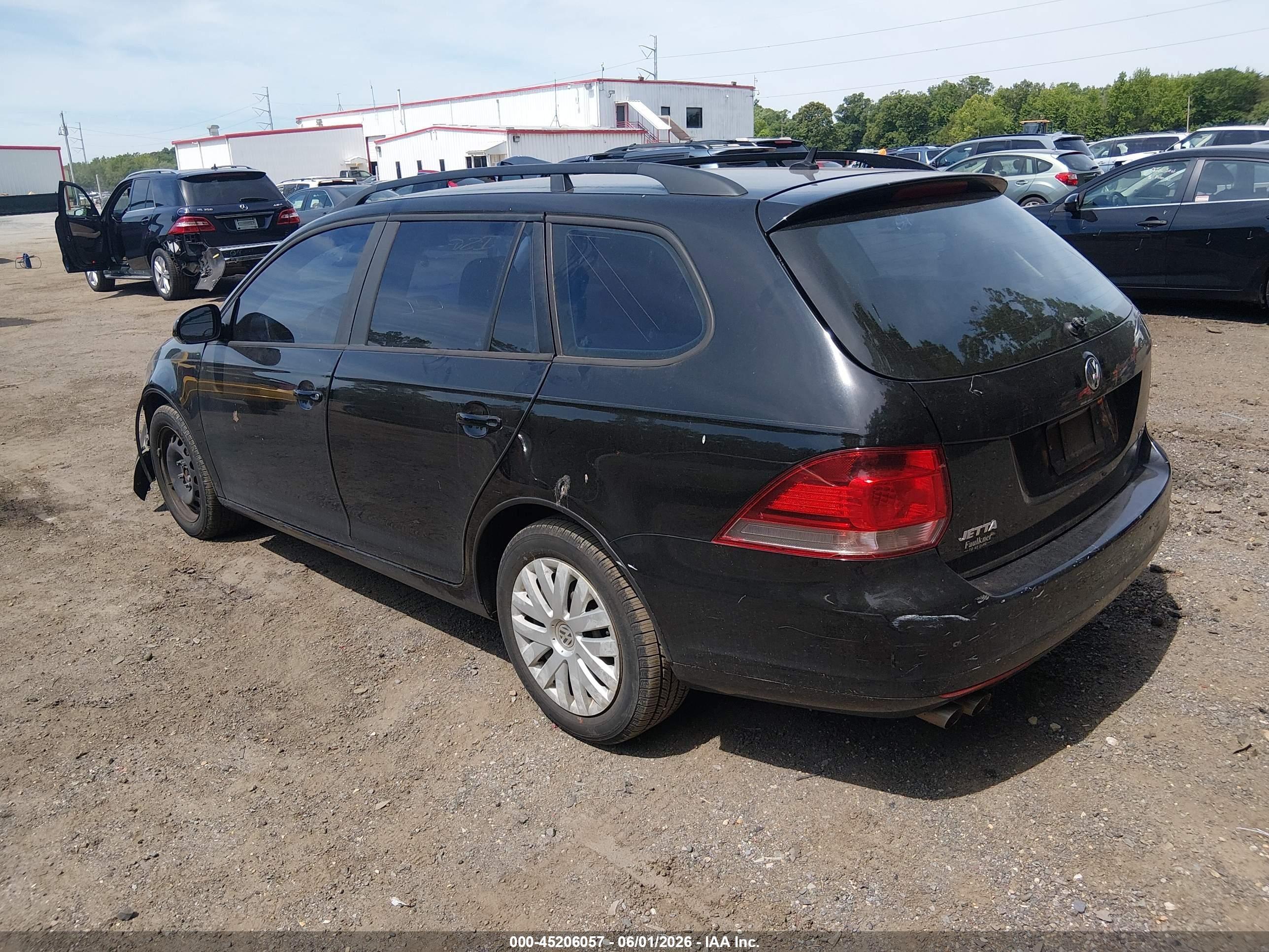 2014 Volkswagen Jetta Sportwagen 2.5l S Черный vin: 3VWPP7AJ0EM602845