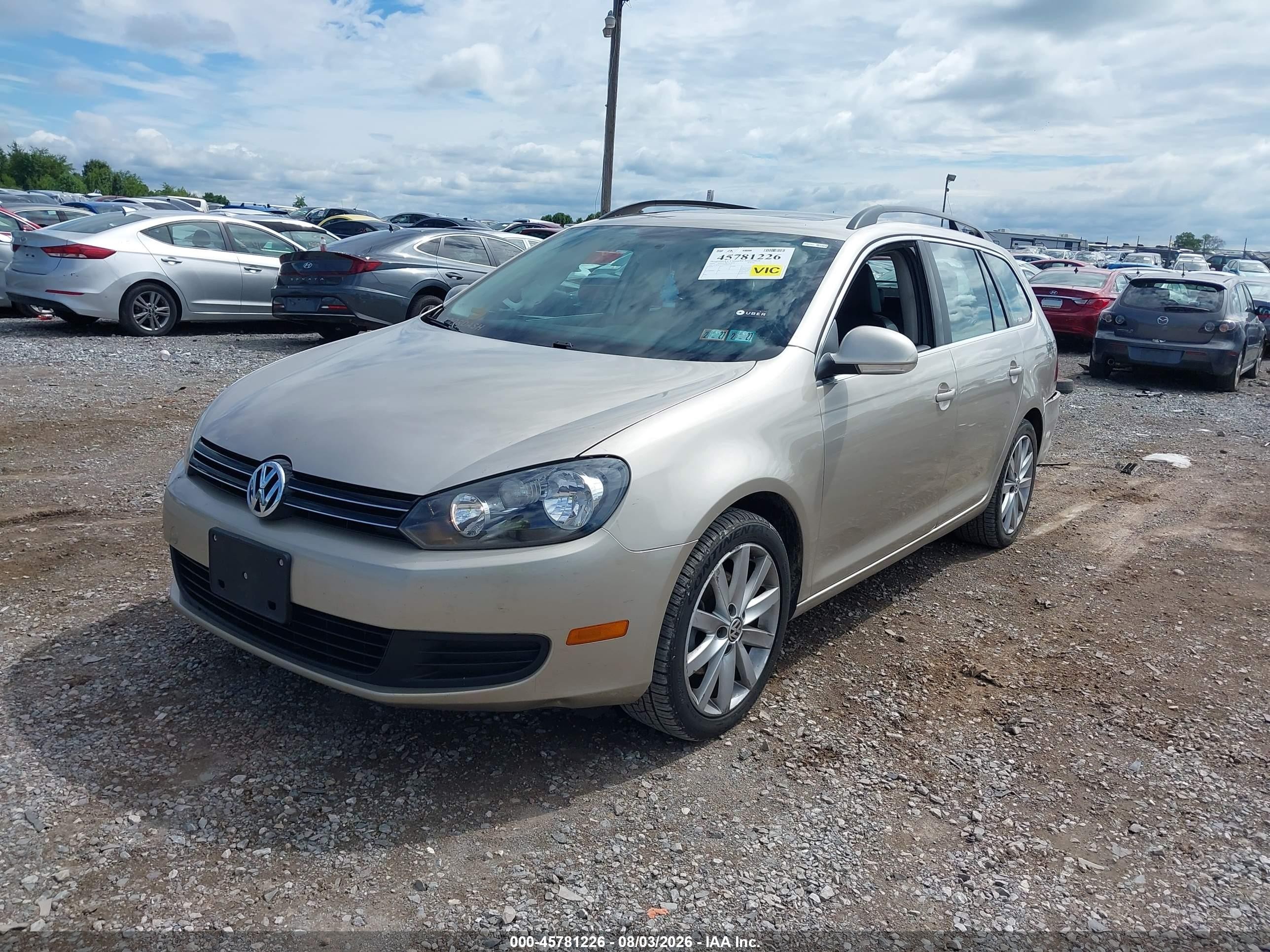 2013 Volkswagen Jetta Sportwagen 2.5l Se Beige vin: 3VWPP7AJ1DM605378