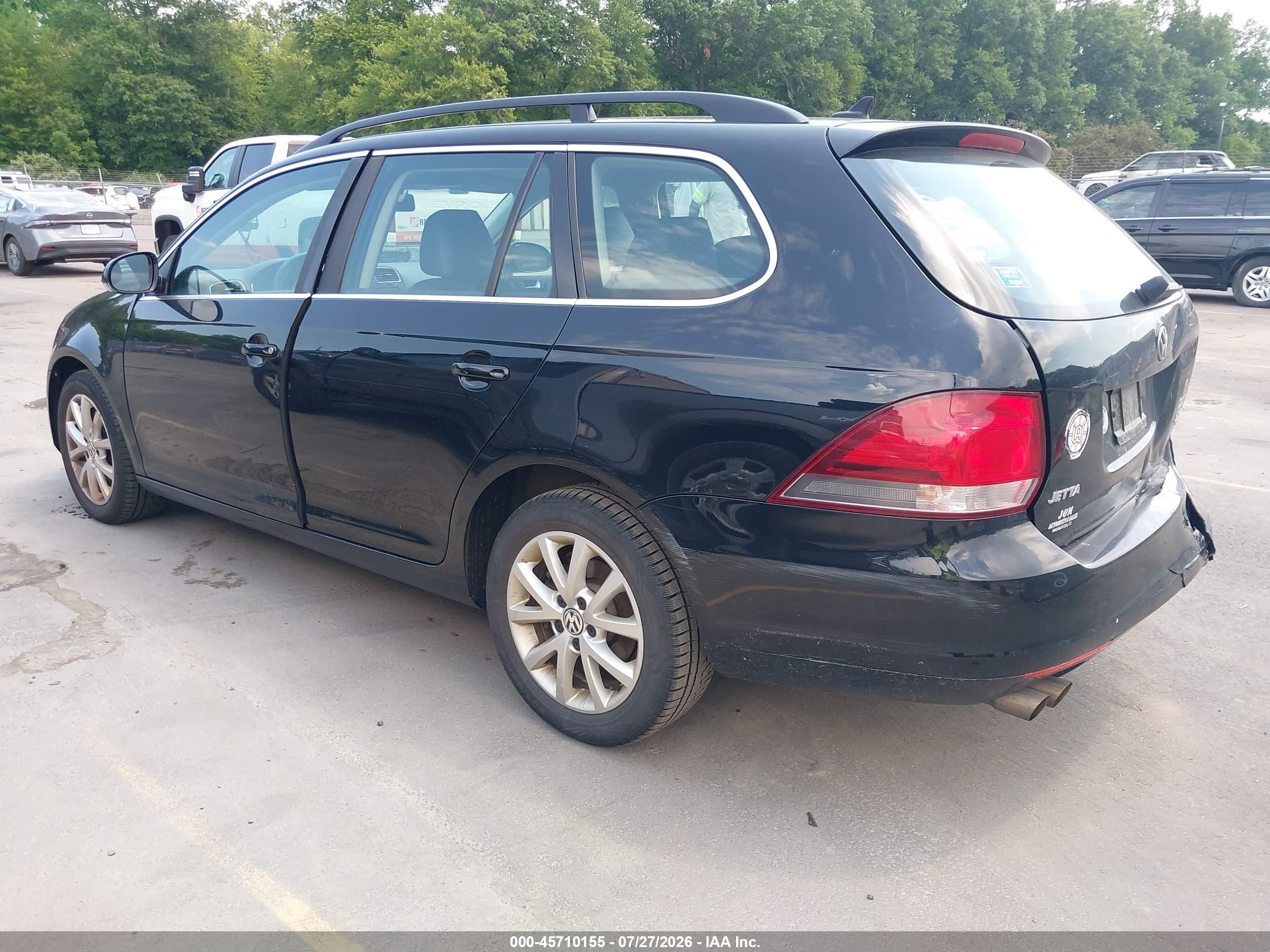 2013 Volkswagen Jetta Sportwagen 2.5l Se Black vin: 3VWPP7AJ1DM669470
