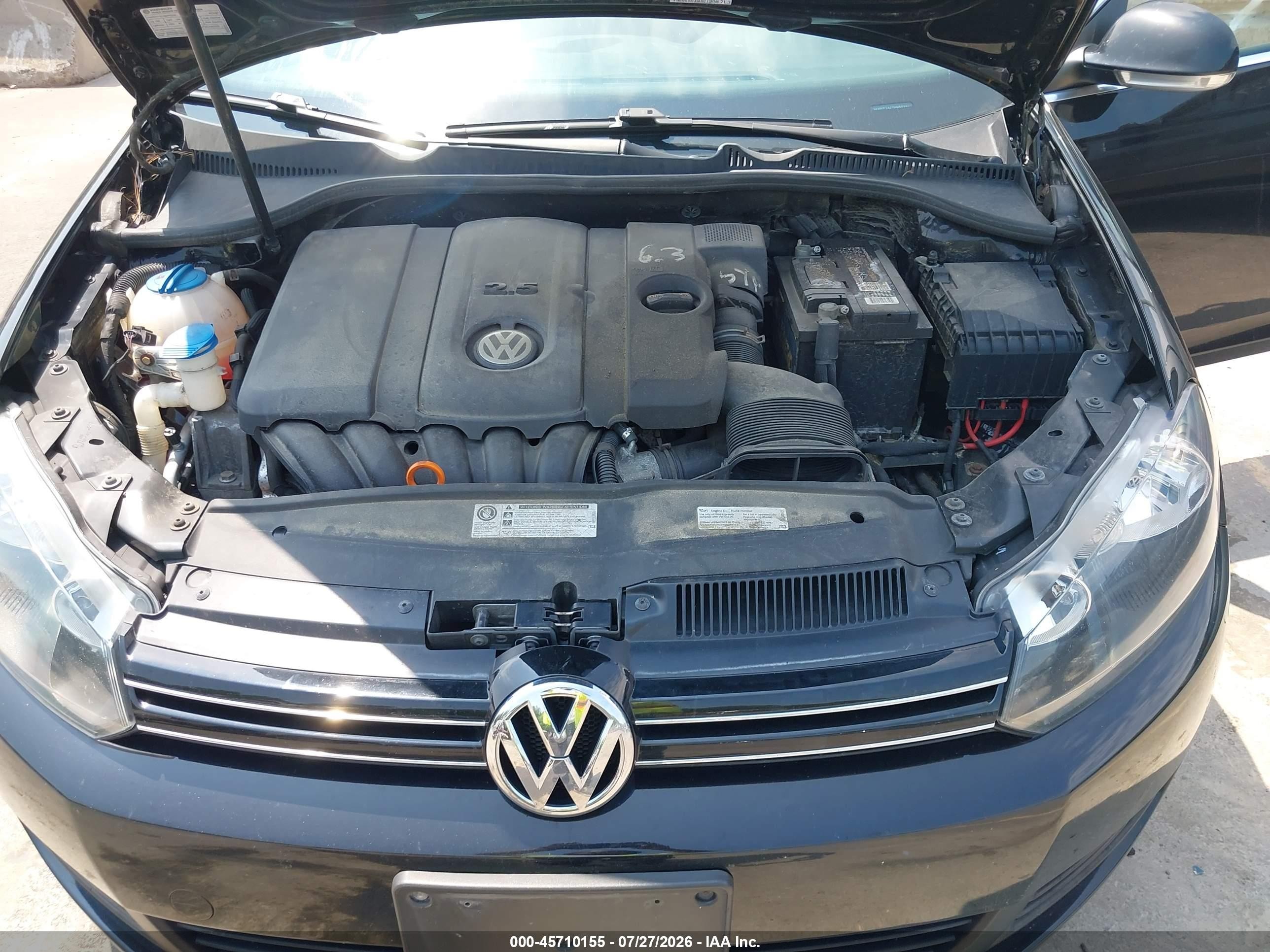 2013 Volkswagen Jetta Sportwagen 2.5l Se Black vin: 3VWPP7AJ1DM669470