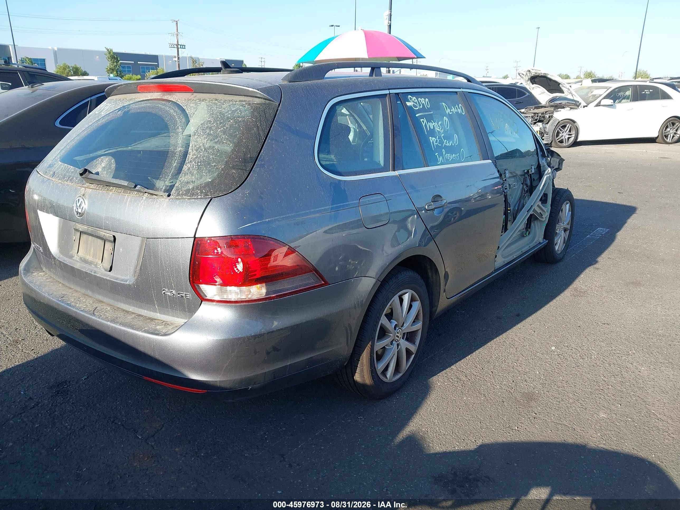 2013 Volkswagen Jetta Sportwagen 2.5l Se Gray vin: 3VWPP7AJ5DM695859