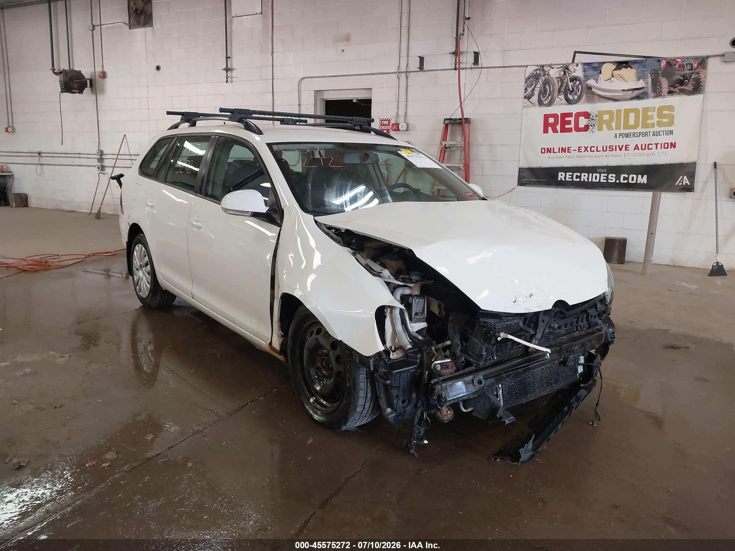 2012 Volkswagen Jetta Sportwagen 2.5l S White vin: 3VWPP7AJ7CM604802