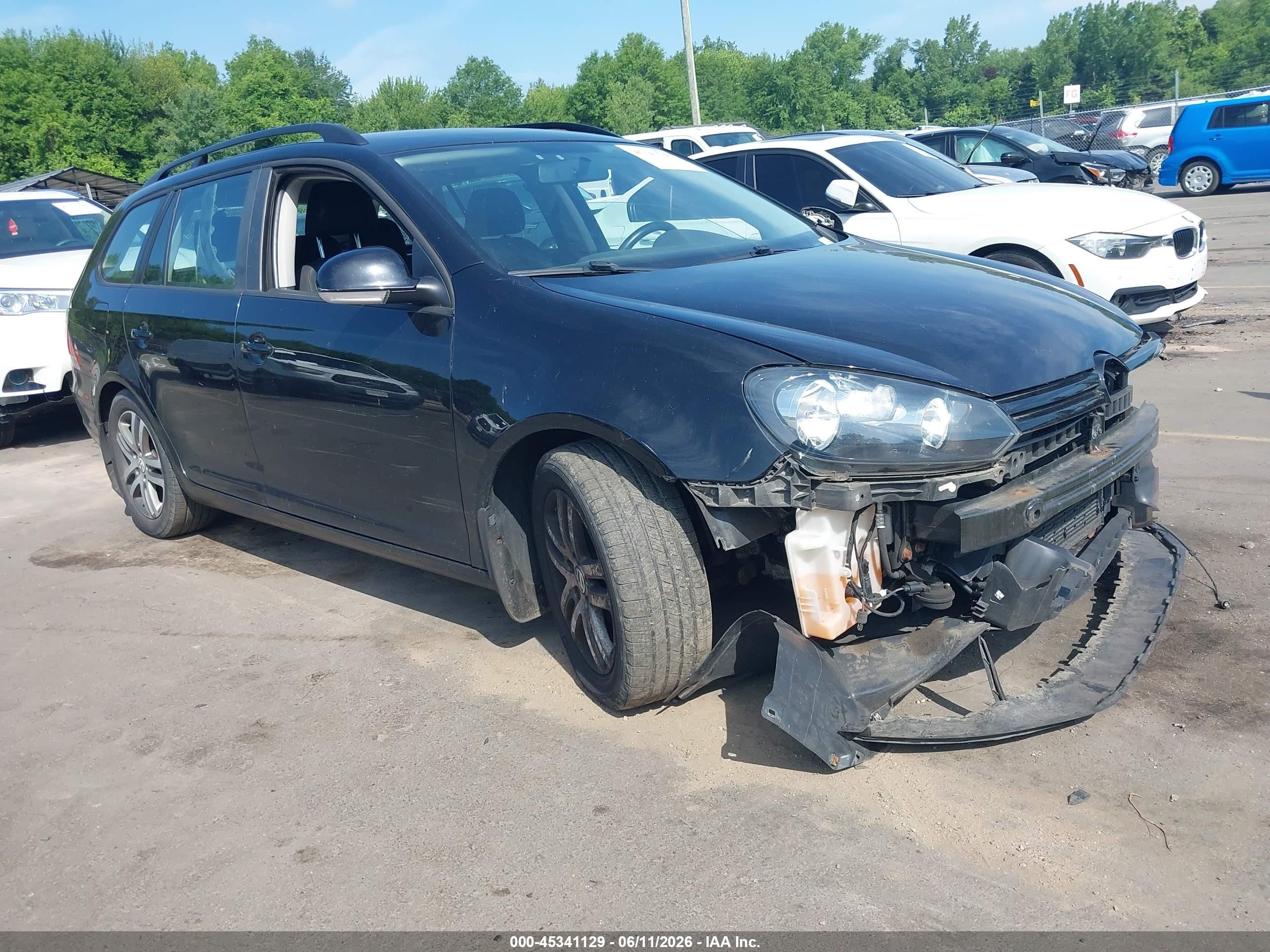 2013 Volkswagen Jetta Sportwagen 2.5l S Black vin: 3VWPP7AJ8DM695094
