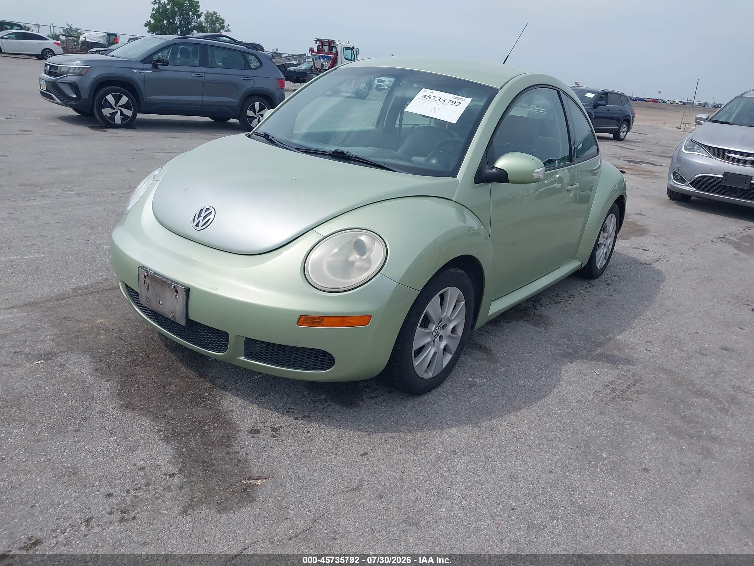 2008 Volkswagen New Beetle S Green vin: 3VWPW31C08M514055