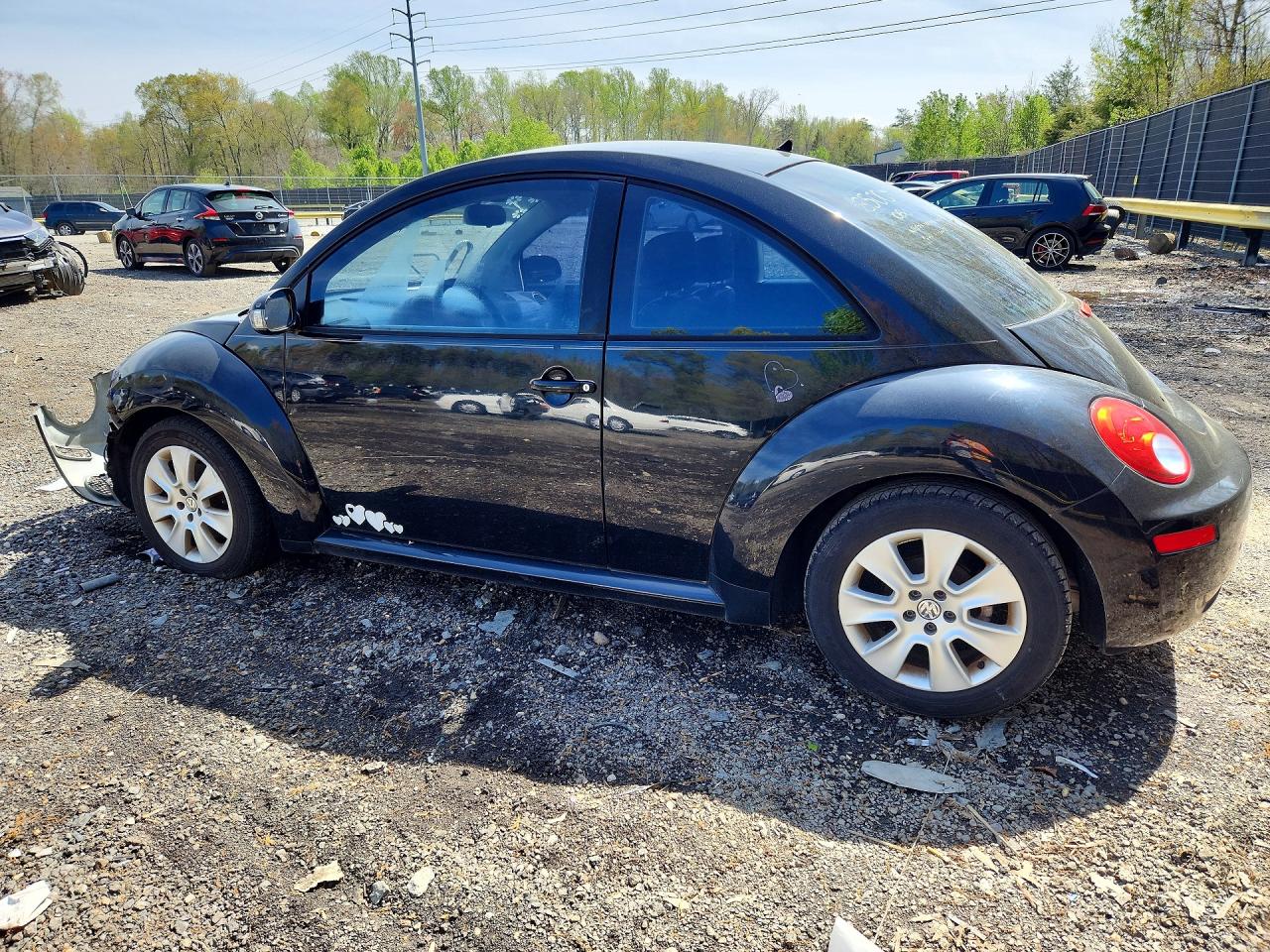 2008 Volkswagen New Beetle S Black vin: 3VWPW31C18M507826