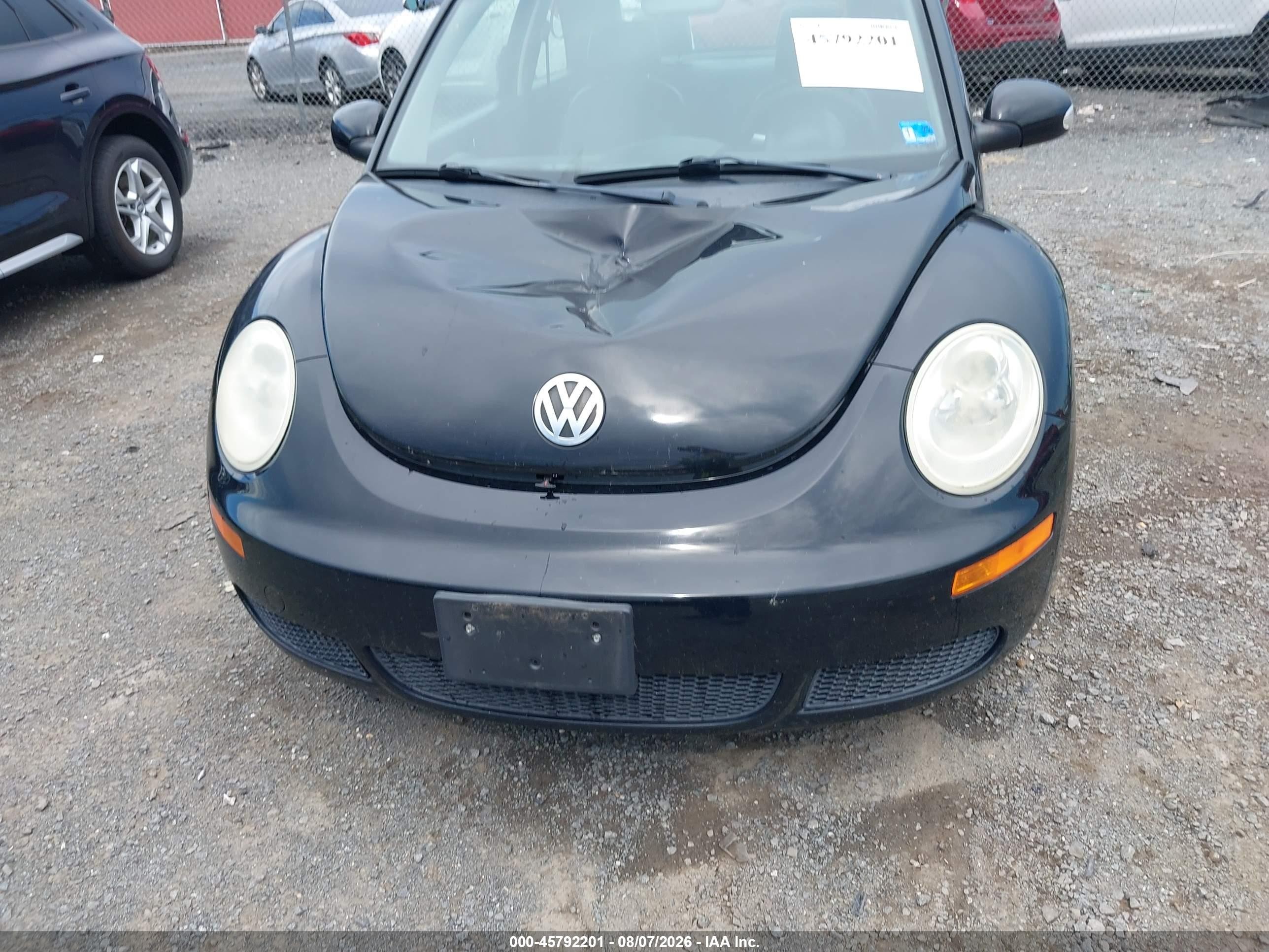 2008 Volkswagen New Beetle S Black vin: 3VWPW31C28M518852