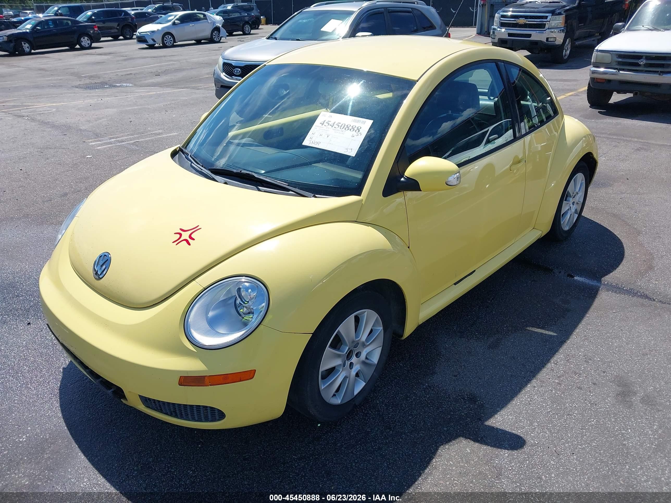 2008 Volkswagen New Beetle S Yellow vin: 3VWPW31C48M501079