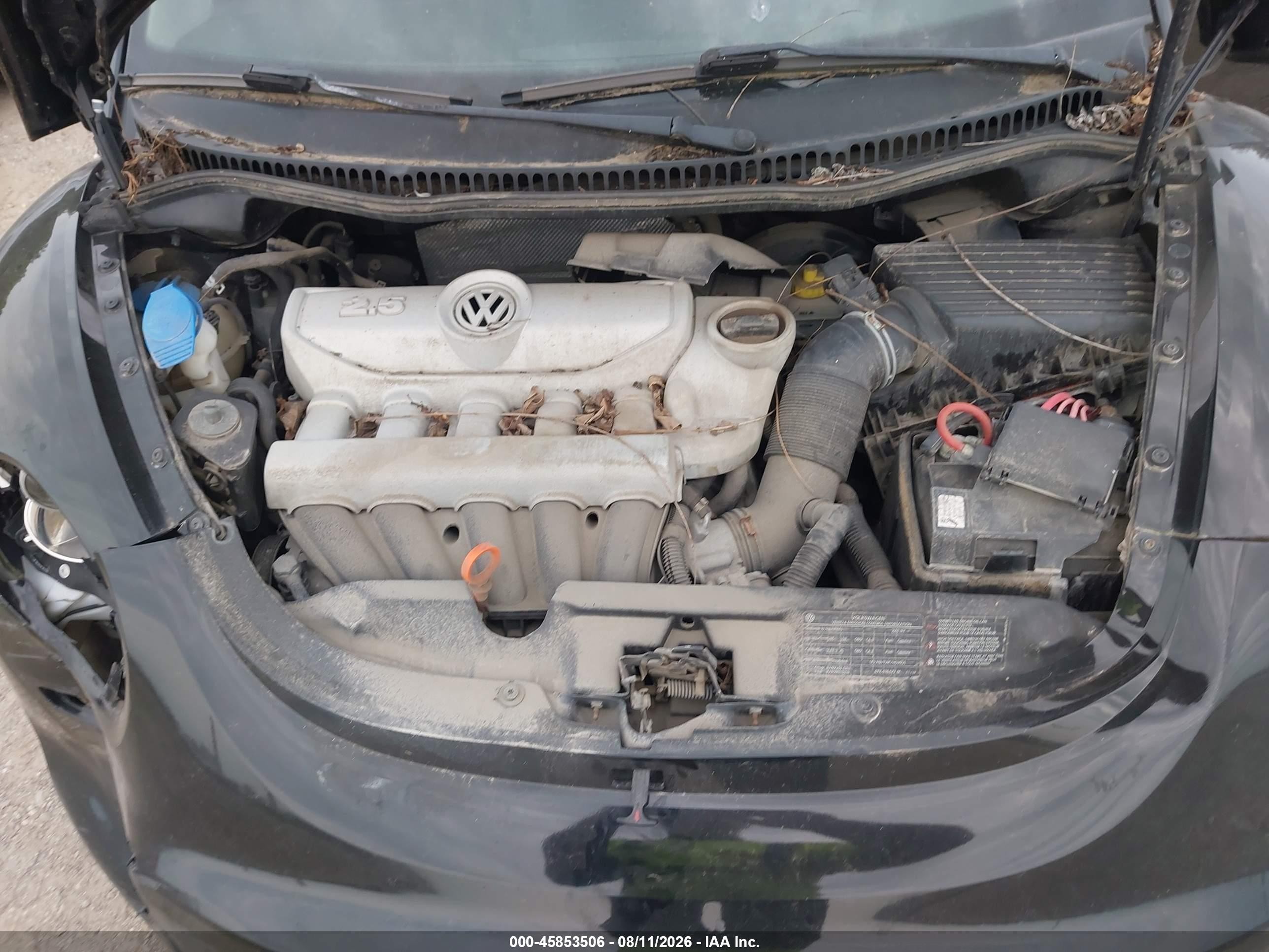 2009 Volkswagen New Beetle 2.5l Черный vin: 3VWPW31C49M506476