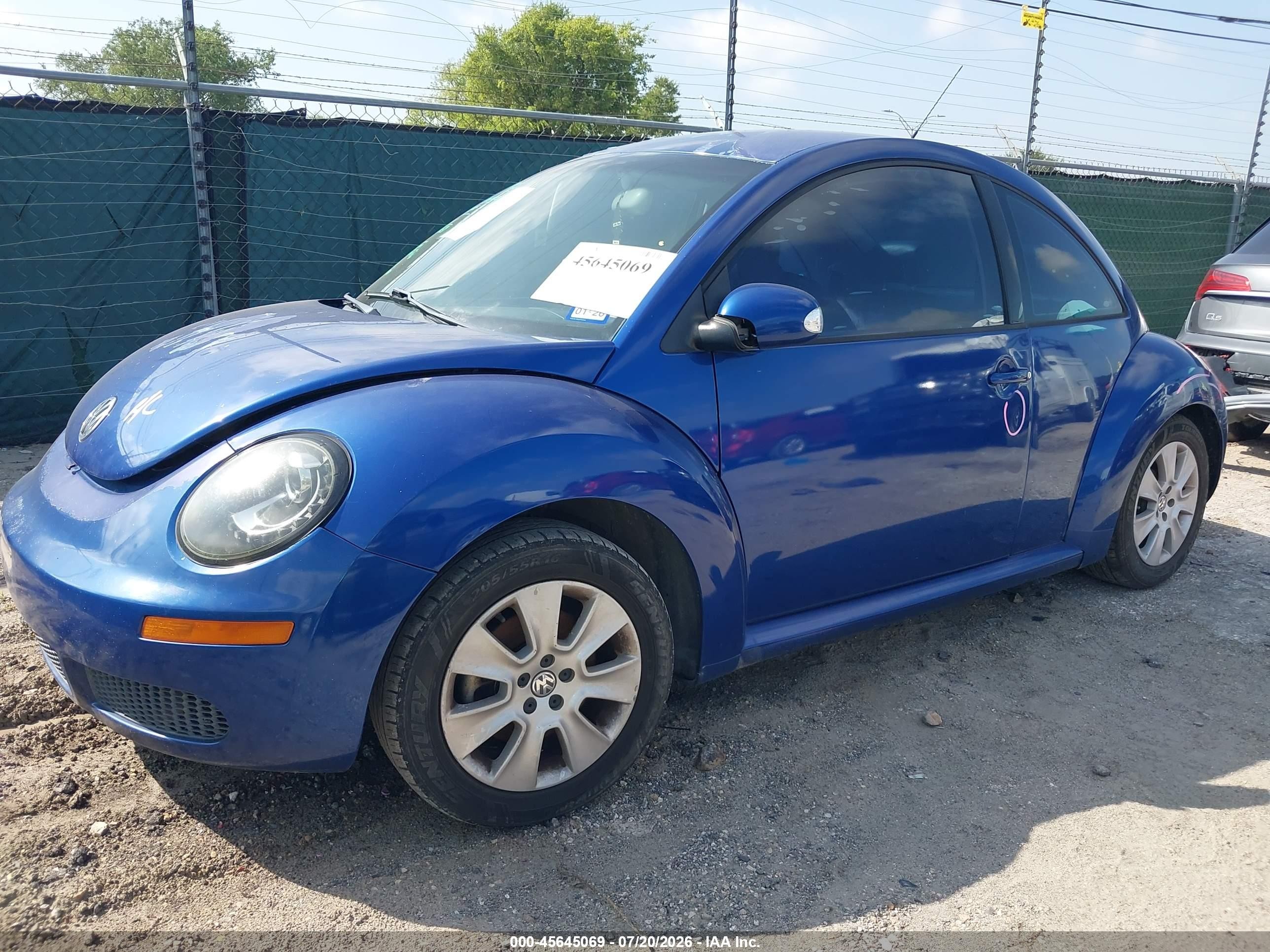 2008 Volkswagen New Beetle S Blue vin: 3VWPW31C78M513906